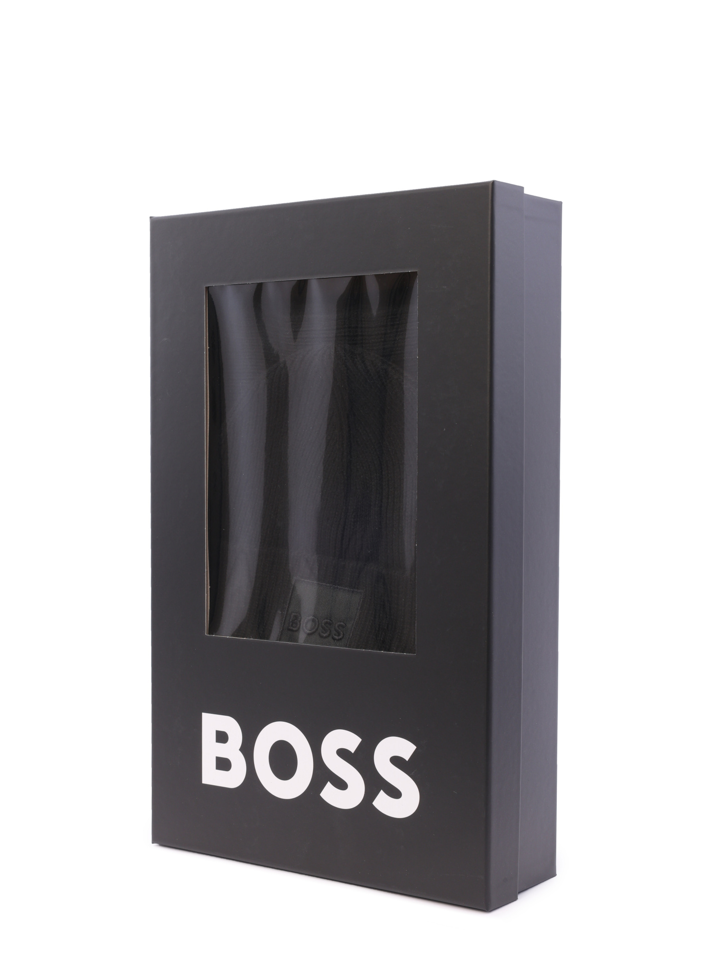 Комплект шапка и шарф Boss 50497978 001 черный мужской — купить в интернет-магазине Verdistore