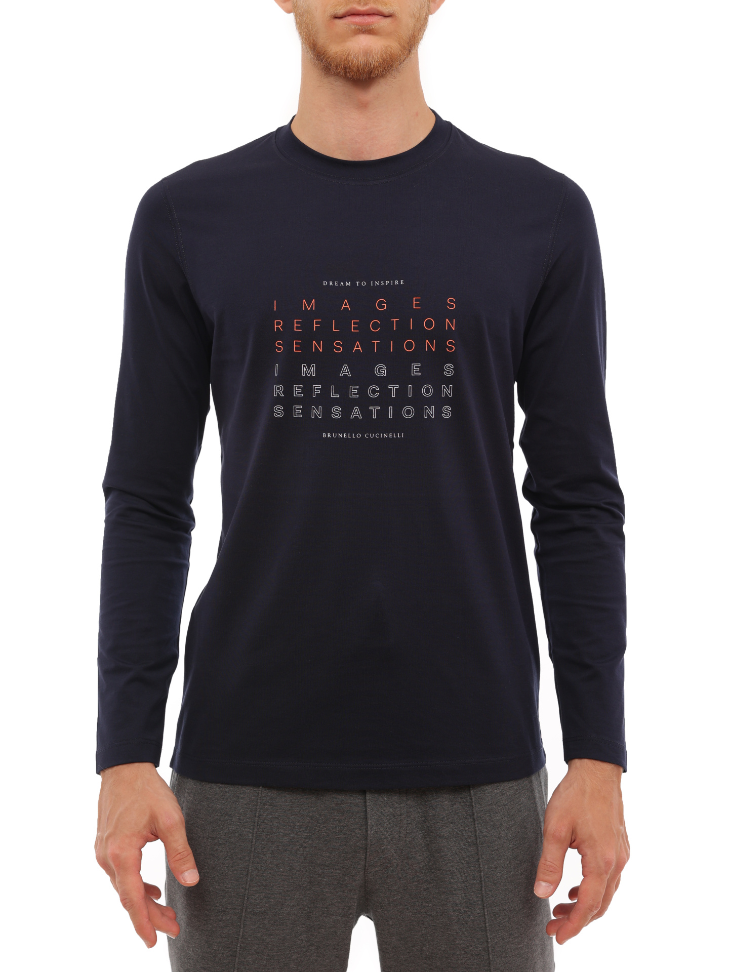 Лонгслив Brunello Cucinelli M0T618730 CJM32 хлопковый мужской — купить в интернет-магазине Verdistore