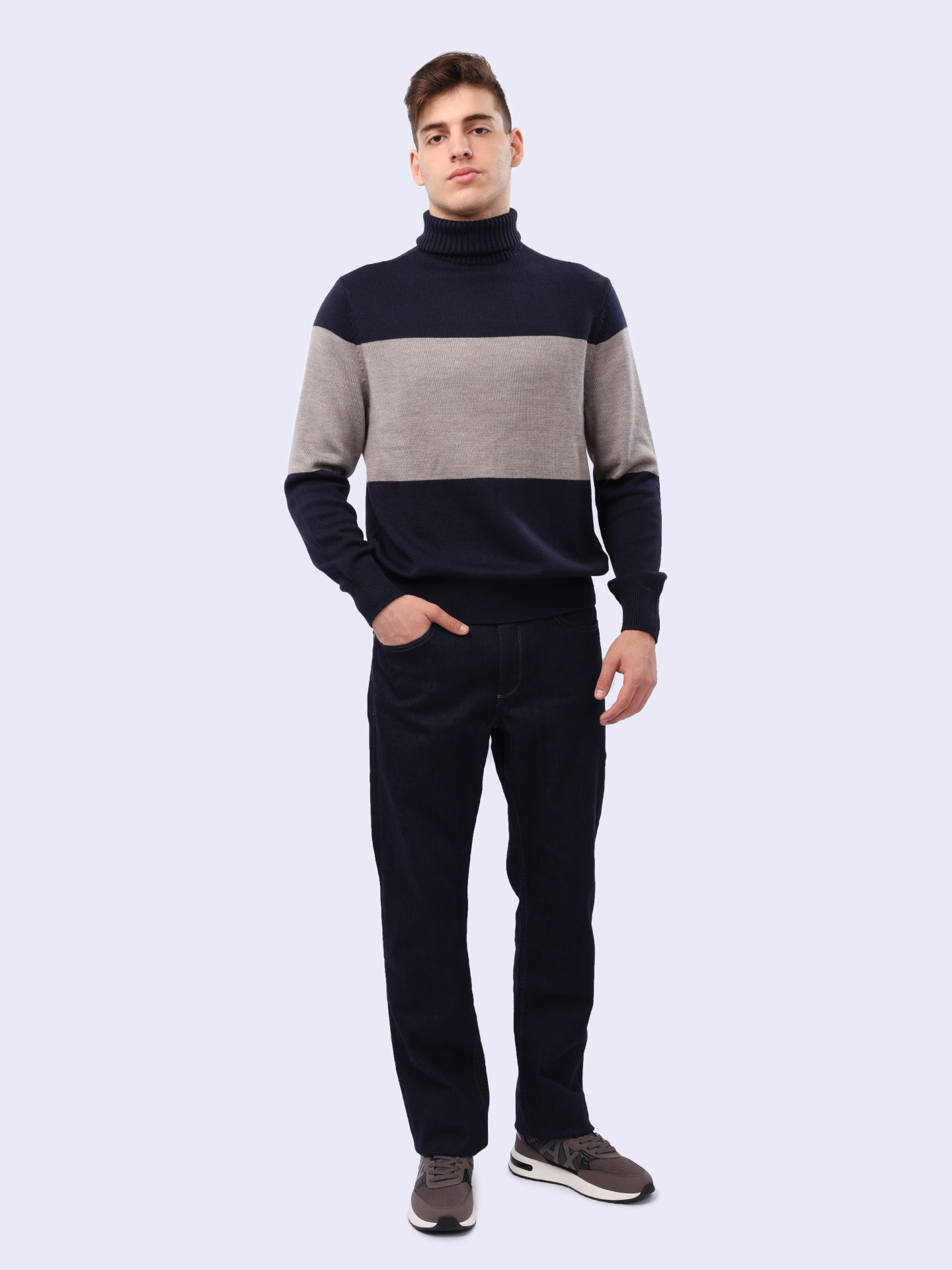 Свитер Armani Exchange 6DZM2E ZM1LZ 25FV комбинированный мужской — купить в интернет-магазине Verdistore