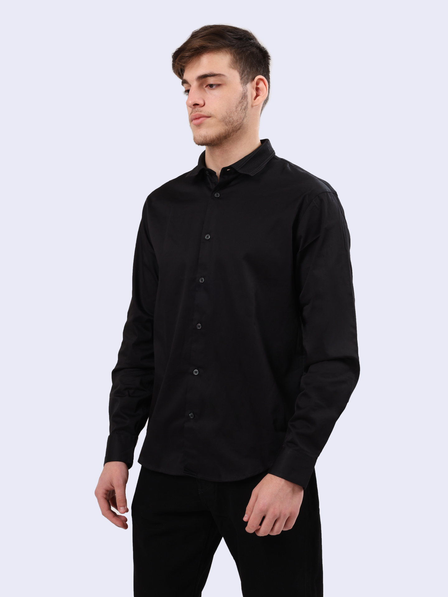 Рубашка Armani Exchange 6DZCL6 ZN10Z 1200 черная мужская — купить в интернет-магазине Verdistore