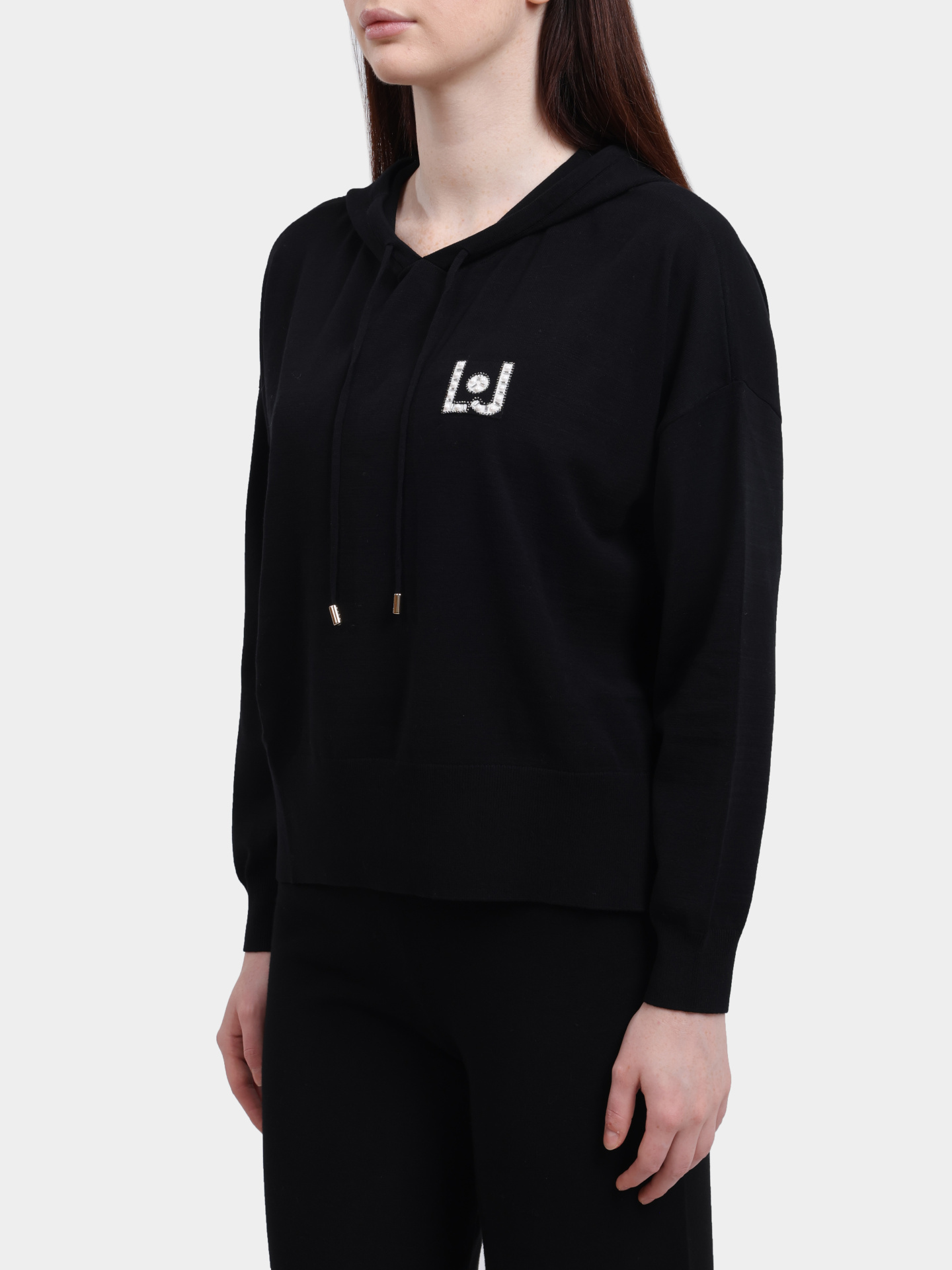 Худи Liu-Jo TF5216 MS63L N9579 черное женское — купить в интернет-магазине Verdistore