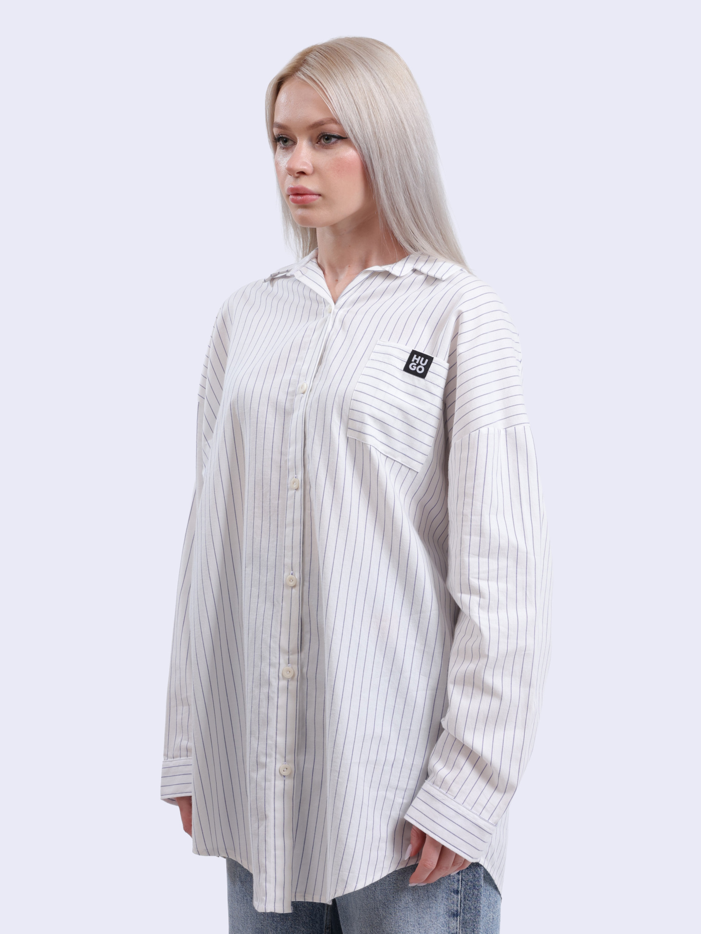 картинка Рубашка MAIA_SLEEP SHIRT 10267412 01 50531656 122 белая свободного кроя от магазина Verdistore