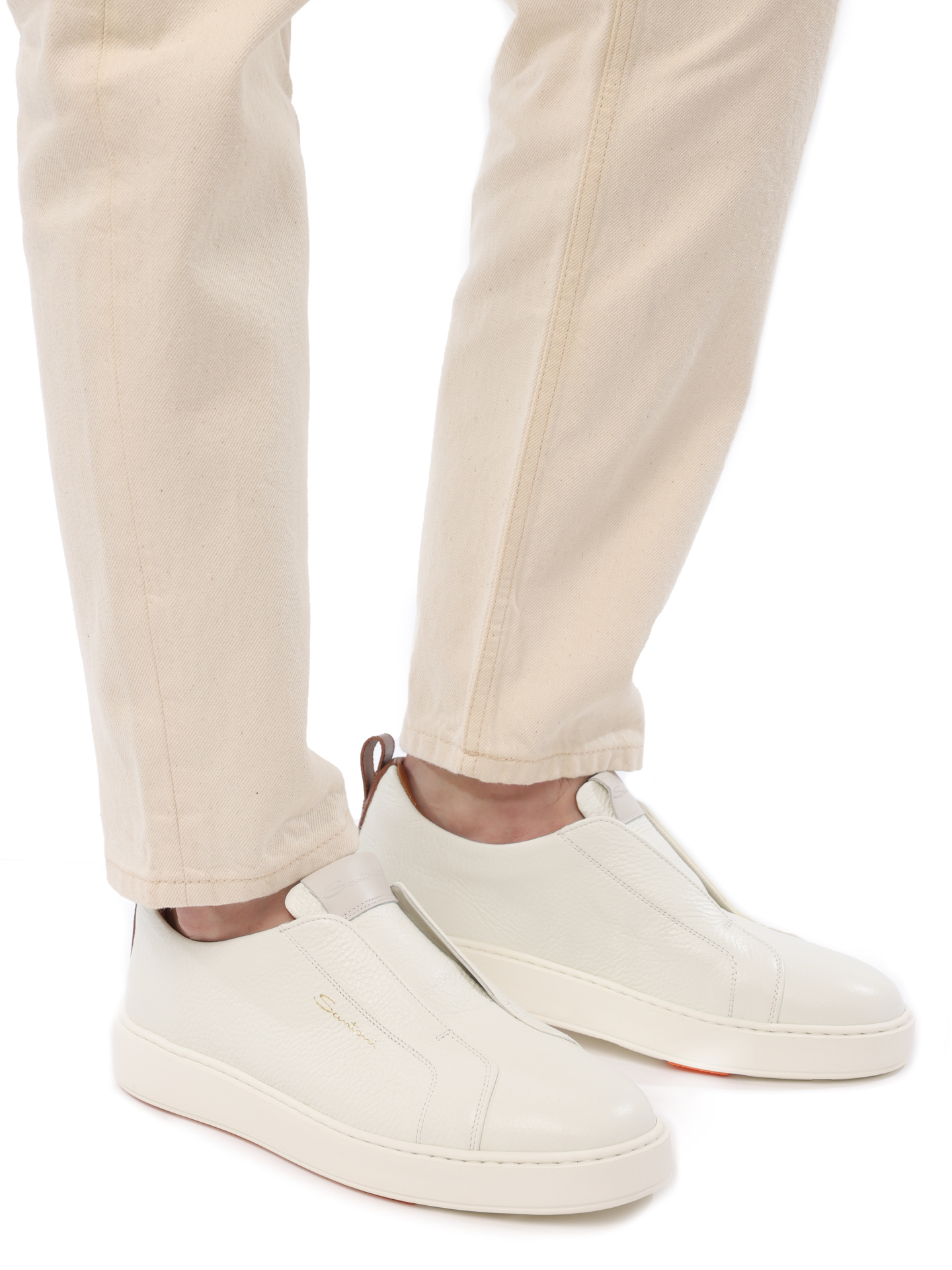 Кеды белые кожаные на белой подошве без шнуровки — купить в интернет-магазине Verdistore