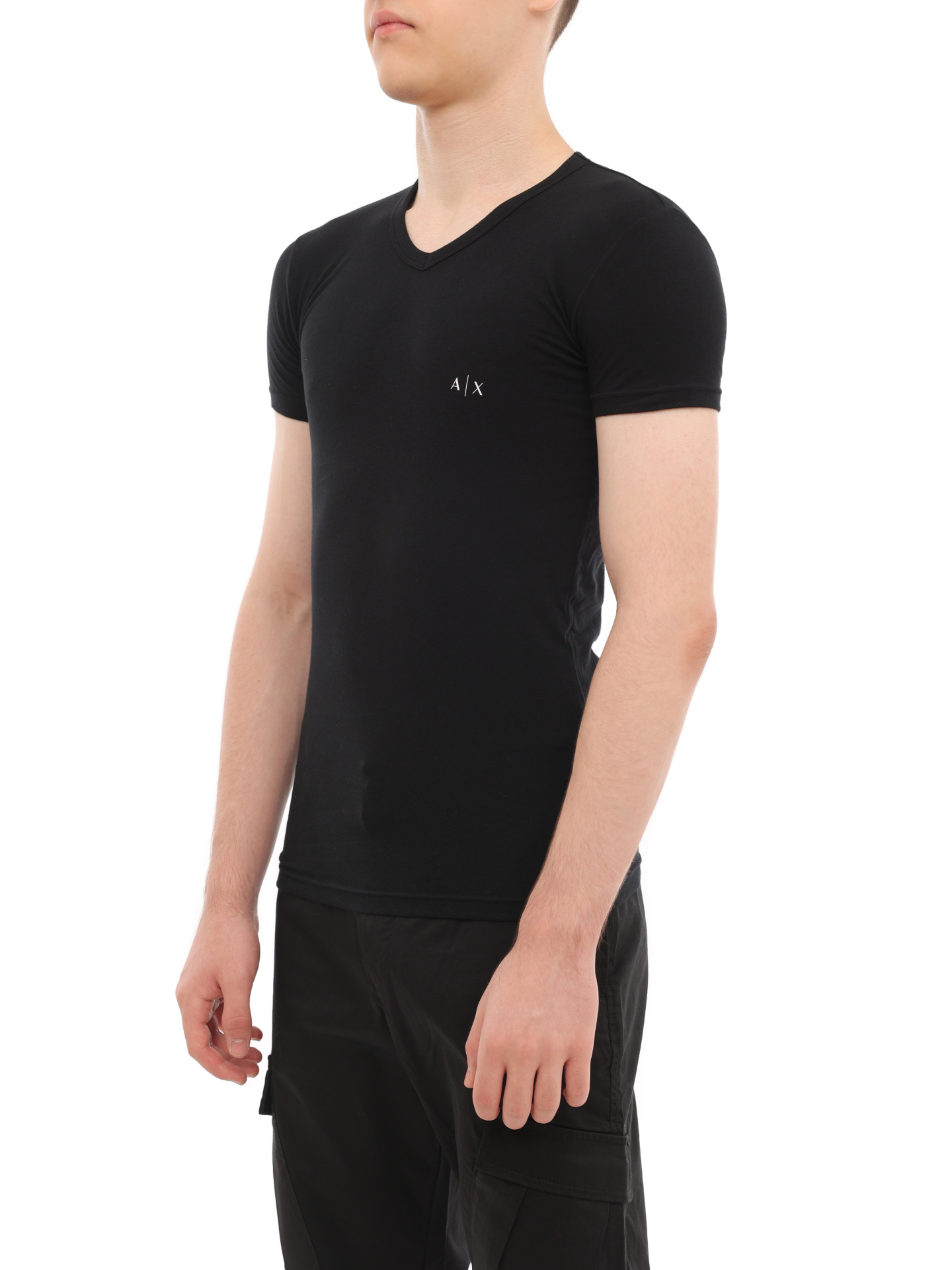 Комплект футболок Armani Exchange 956004 CC282 42520 хлопковый мужской с v-вырезом — купить в интернет-магазине Verdistore