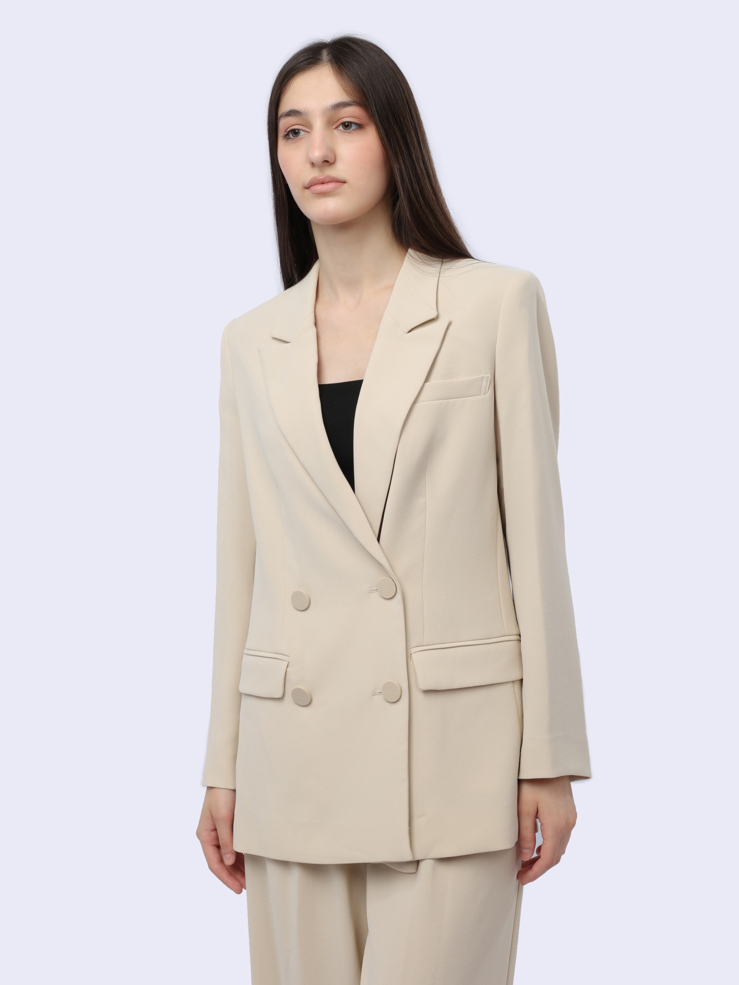 Жакет Armani Exchange 3DYG31 YN1QZ 1787 бежевый женский двубортный — купить в интернет-магазине Verdistore