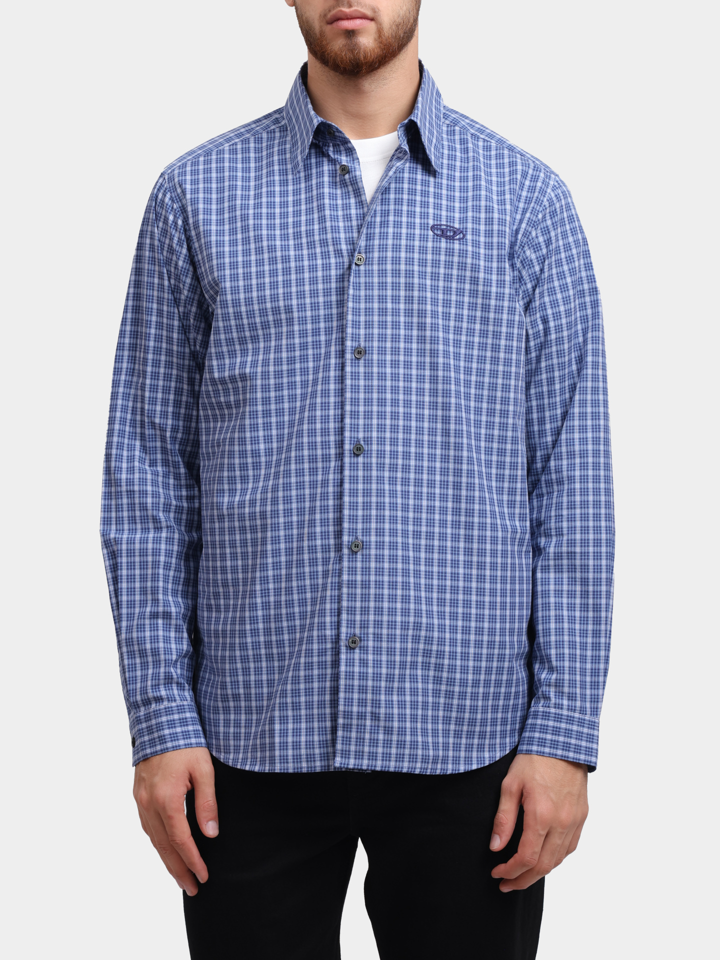 Рубашка Diesel A194370DLBV8LD клетчатая мужская из хлопка — купить в интернет-магазине Verdistore