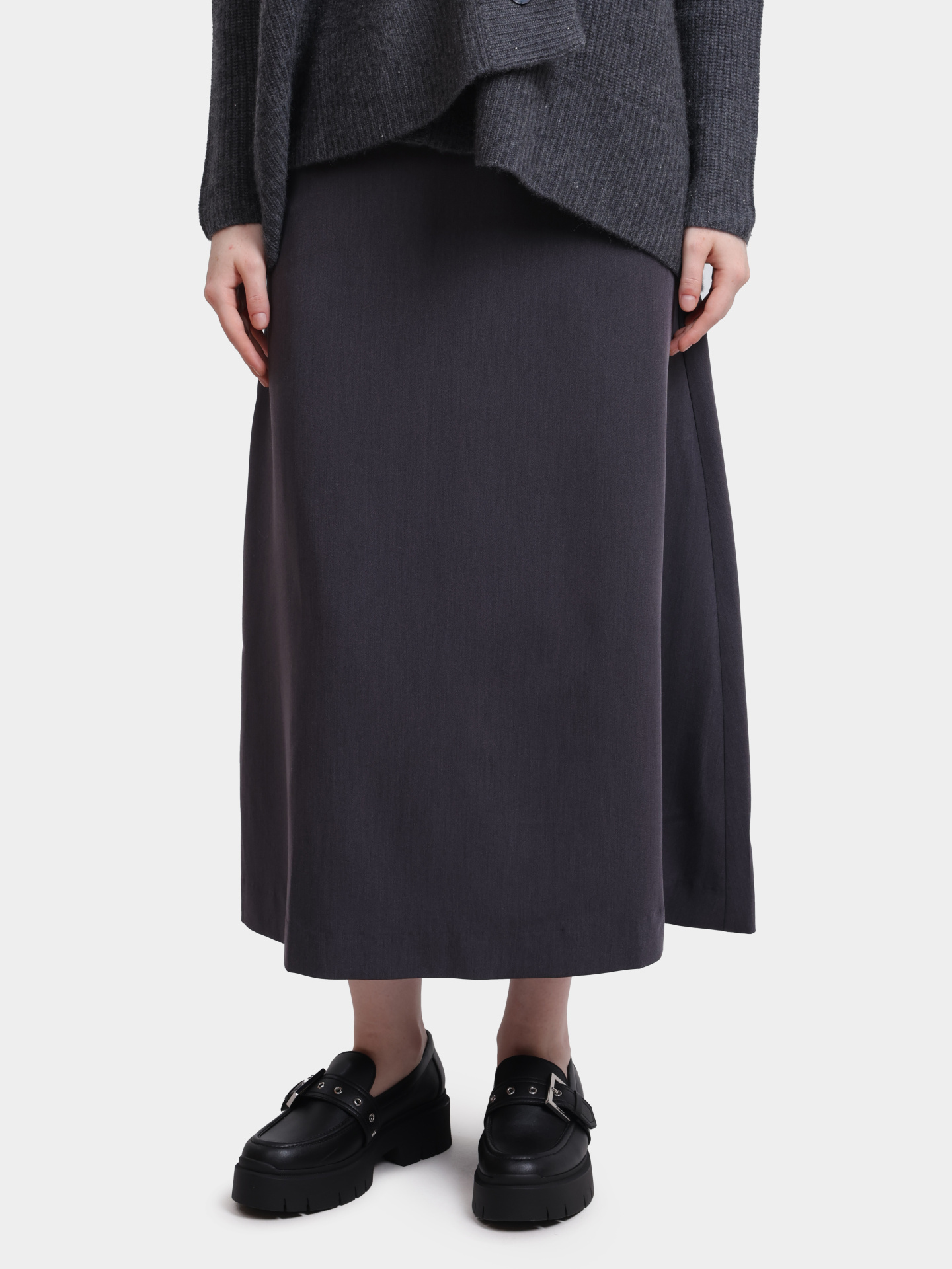 Юбка Re Vera 56W-23-2121 темно-серая женская — купить в интернет-магазине Verdistore