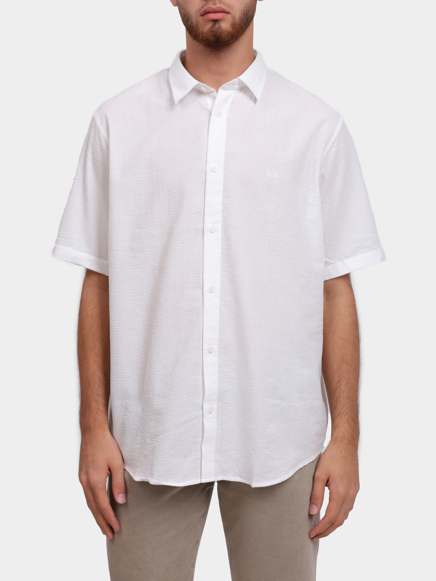 Рубашка Armani Exchange XM001237 AF13141 U0009 хлопковая мужская — купить в интернет-магазине Verdistore