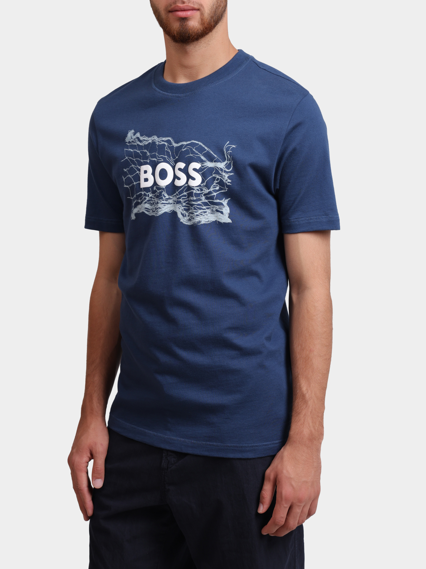 Футболка Boss 50539186 466 хлопковая мужская — купить в интернет-магазине Verdistore