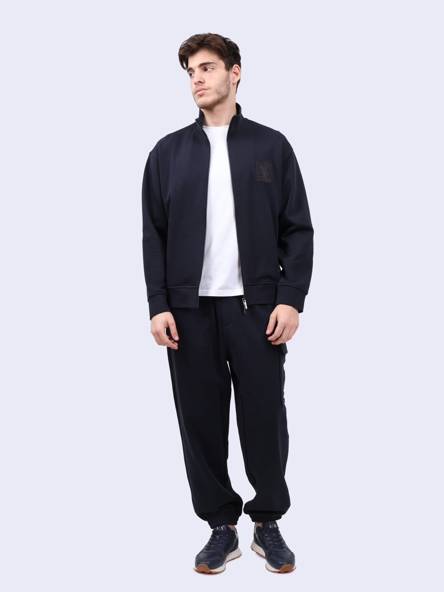 Мастерка Armani Exchange 6DZMJJ ZJ4XZ 1510 темно-синяя мужская — купить в интернет-магазине Verdistore