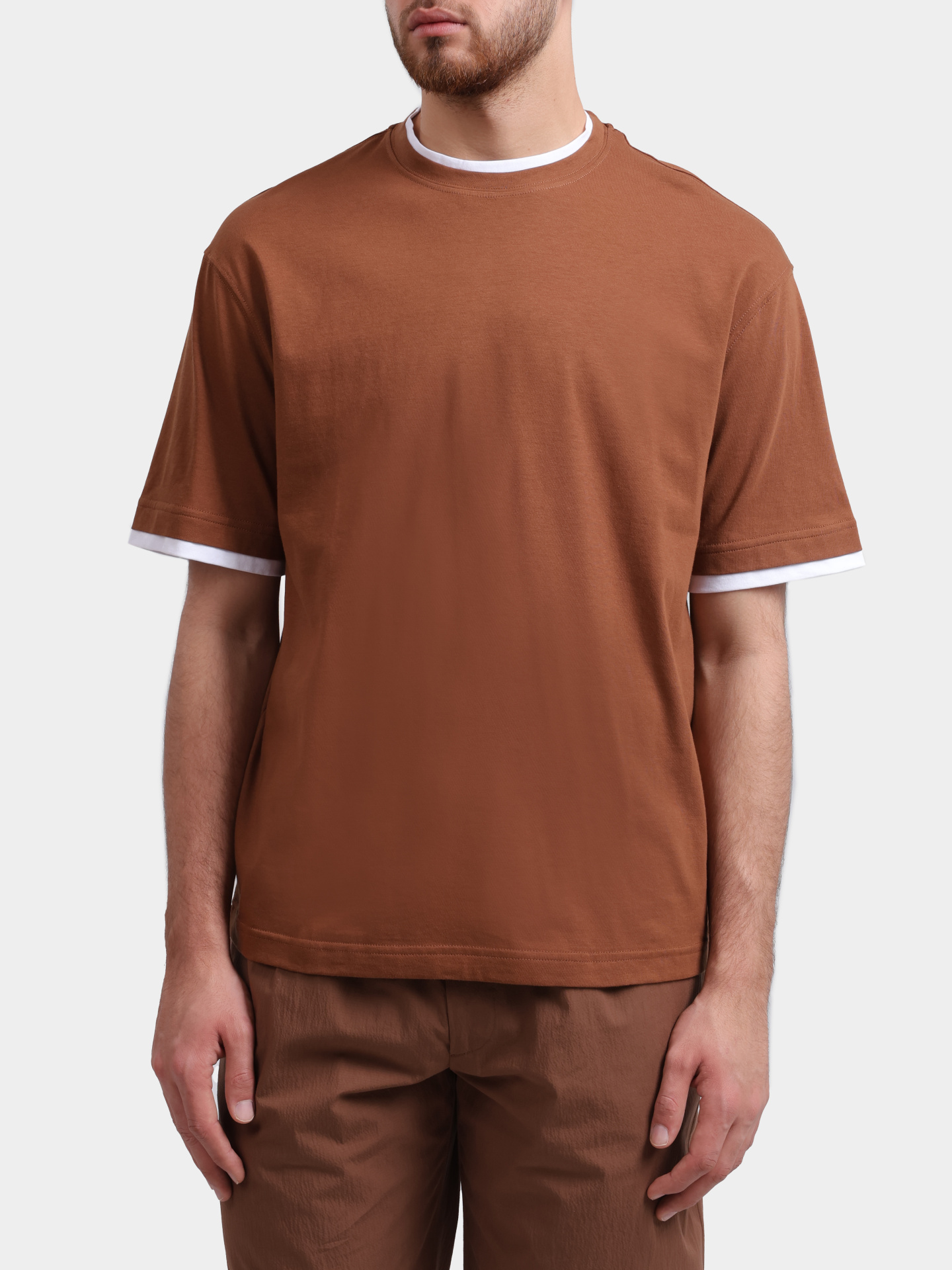 Футболка Lardini PA LTMC89 PA66053 с эффектом многослойности мужская — купить в интернет-магазине Verdistore