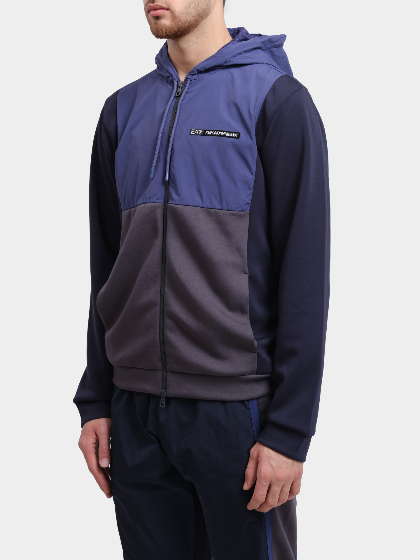 Мастерка EA7 7M000938 AF17003 UB102 синяя мужская — купить в интернет-магазине Verdistore