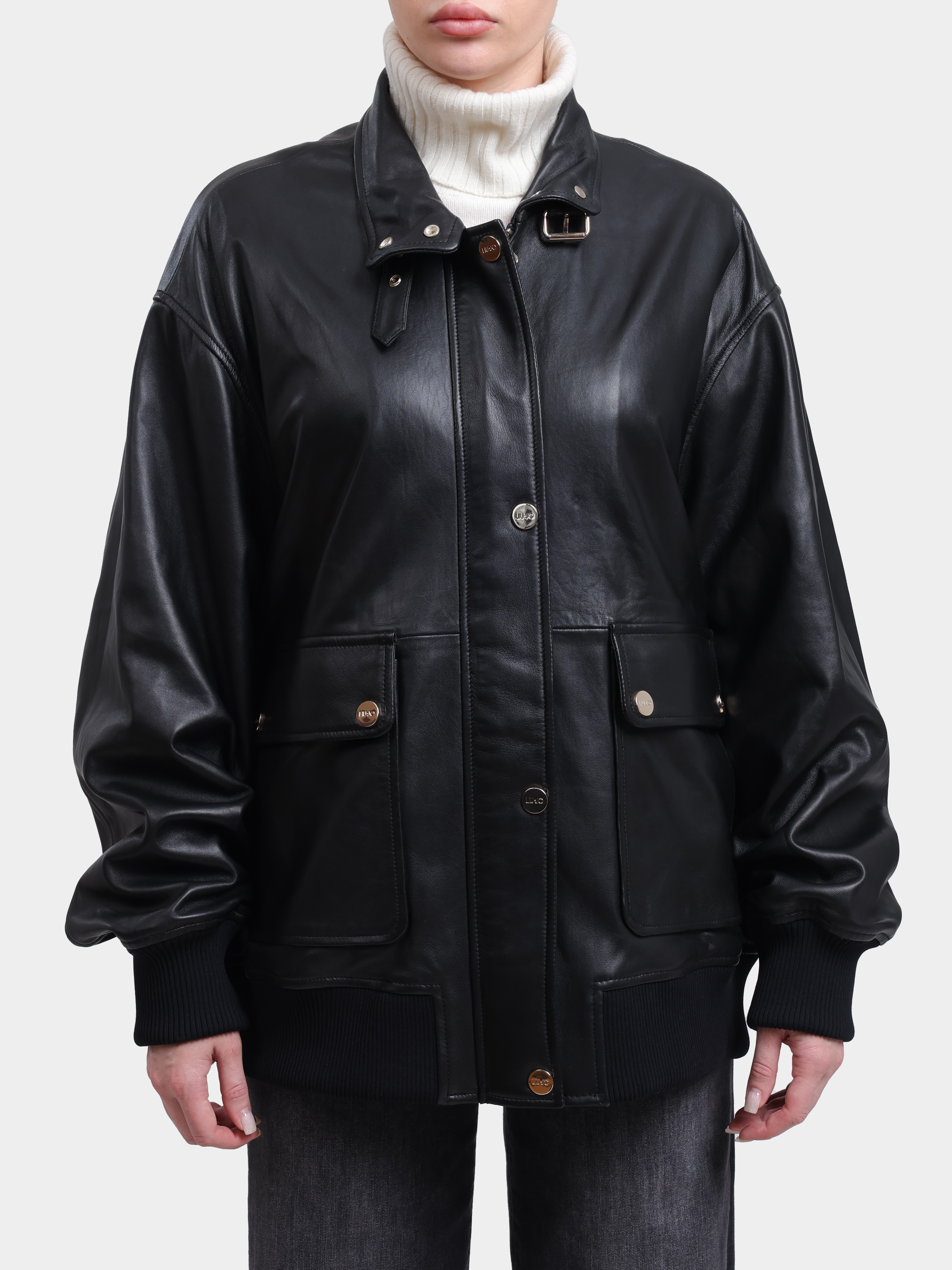 Куртка Liu-Jo PF6034 P0409 22222 кожаная женская  — купить в интернет-магазине Verdistore