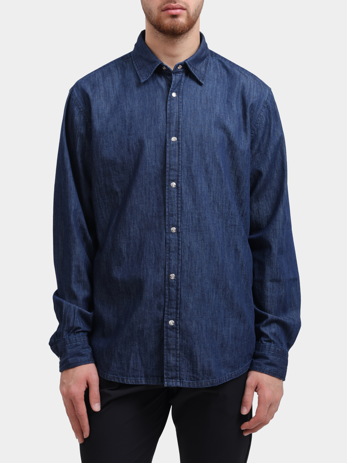 Рубашка 15 JJSH-169Hanck-W 10020507 455 темно-синяя — купить в интернет-магазине Verdistore