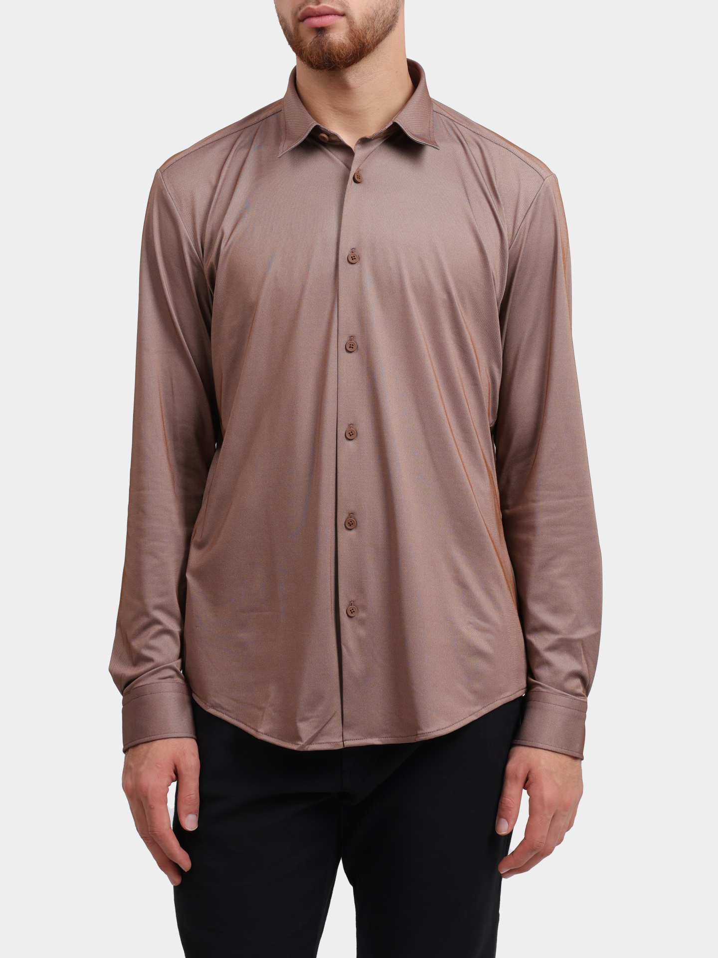 Рубашка Boss 50533434 217 светло-коричневая мужская — купить в интернет-магазине Verdistore