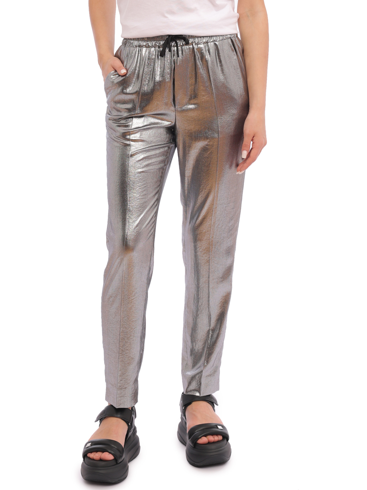 Брюки Barbara Bui 1637 женские с эффектом металлик — купить в интернет-магазине Verdistore