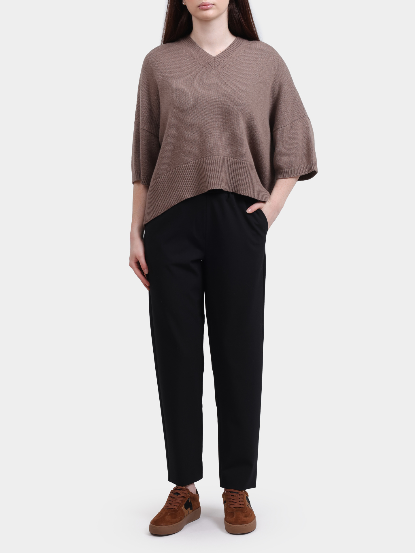 Свитер MARELLA GOLETTA 010 коричневый женский — купить в интернет-магазине Verdistore