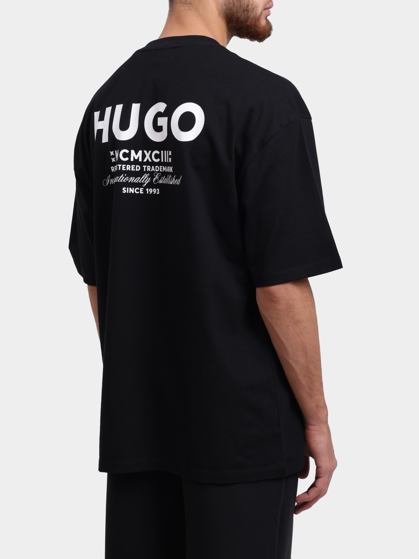 Футболка Hugo 50509776 005 черная мужская с логотипом — купить в интернет-магазине Verdistore