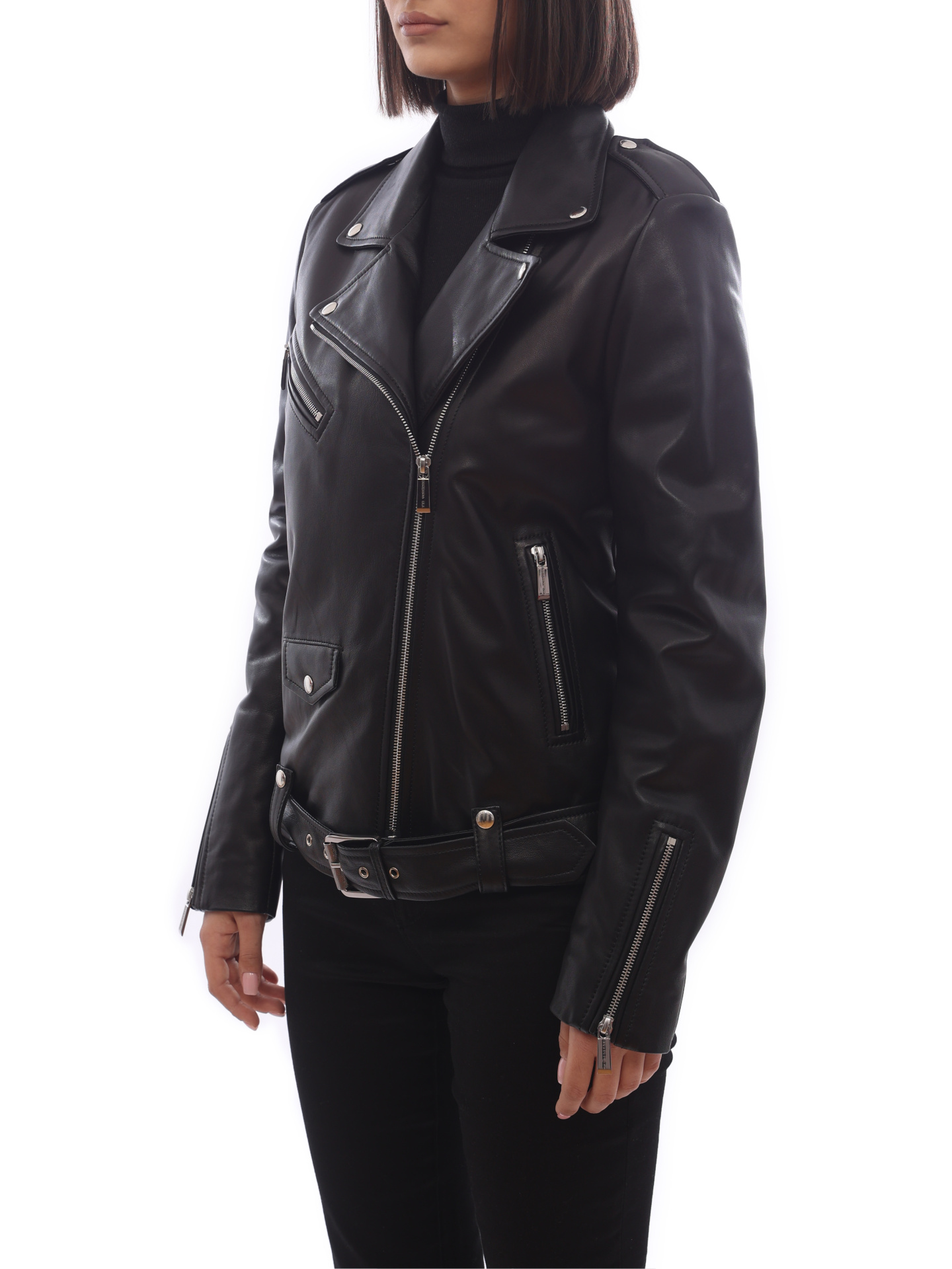 Куртка Barbara Bui S8226 черная женская из кожи — купить в интернет-магазине Verdistore