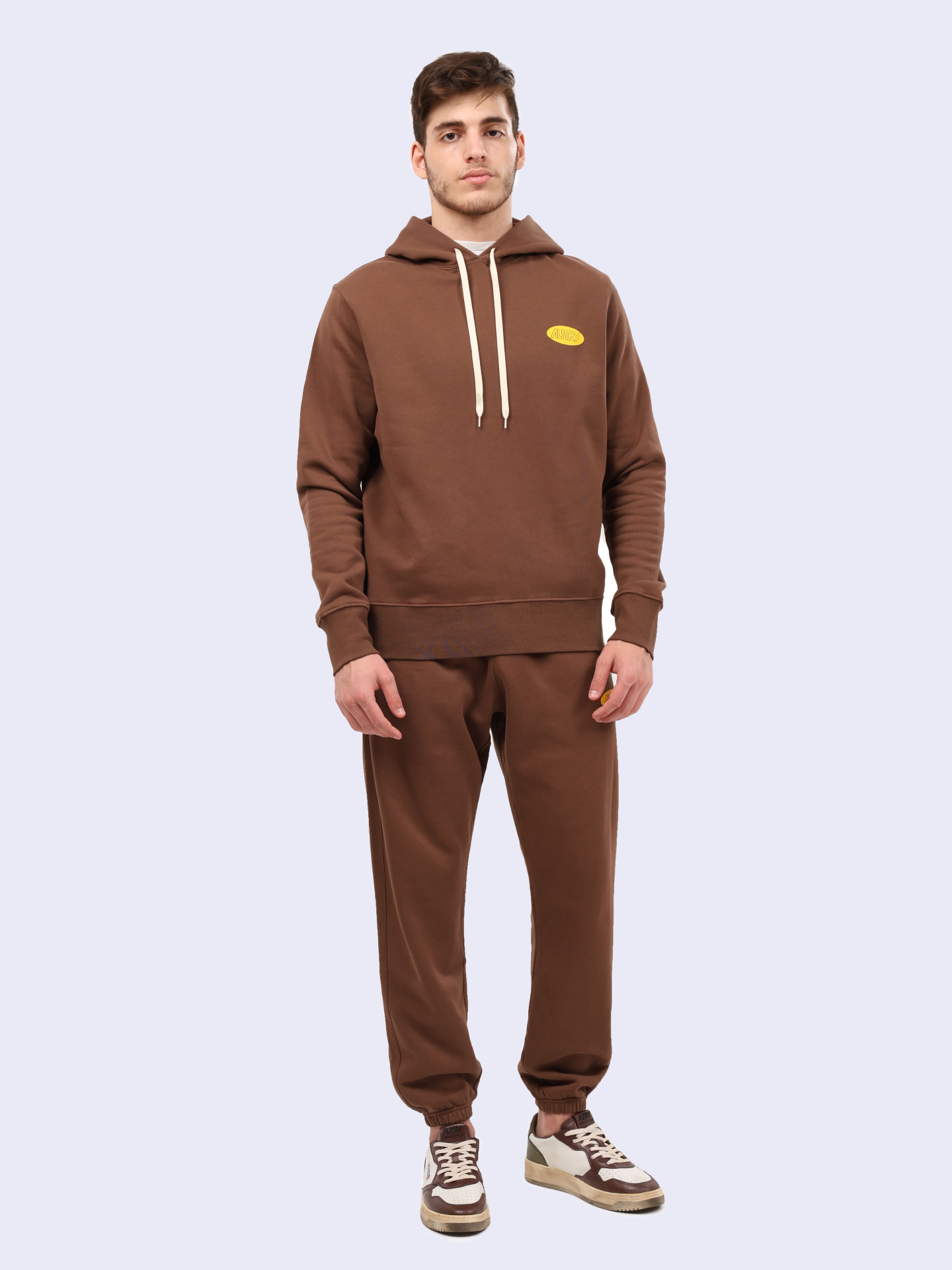 Худи Autry HOPM-02JC коричневое мужское с контрастным логотипом — купить в интернет-магазине Verdistore