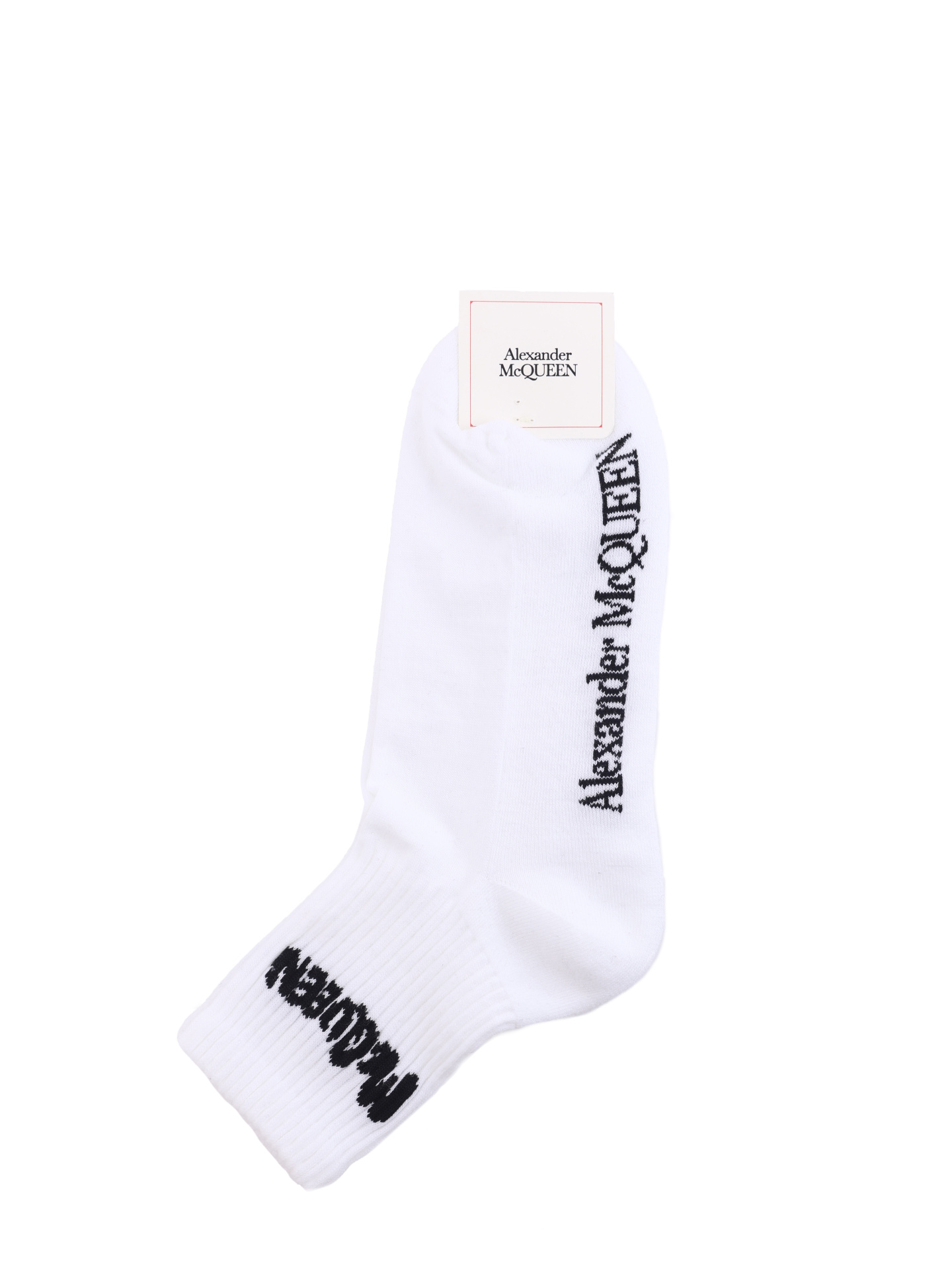 картинка Носки Alexander McQueen 697955 3E03Q 9060 белые хлопковые от магазина Verdistore