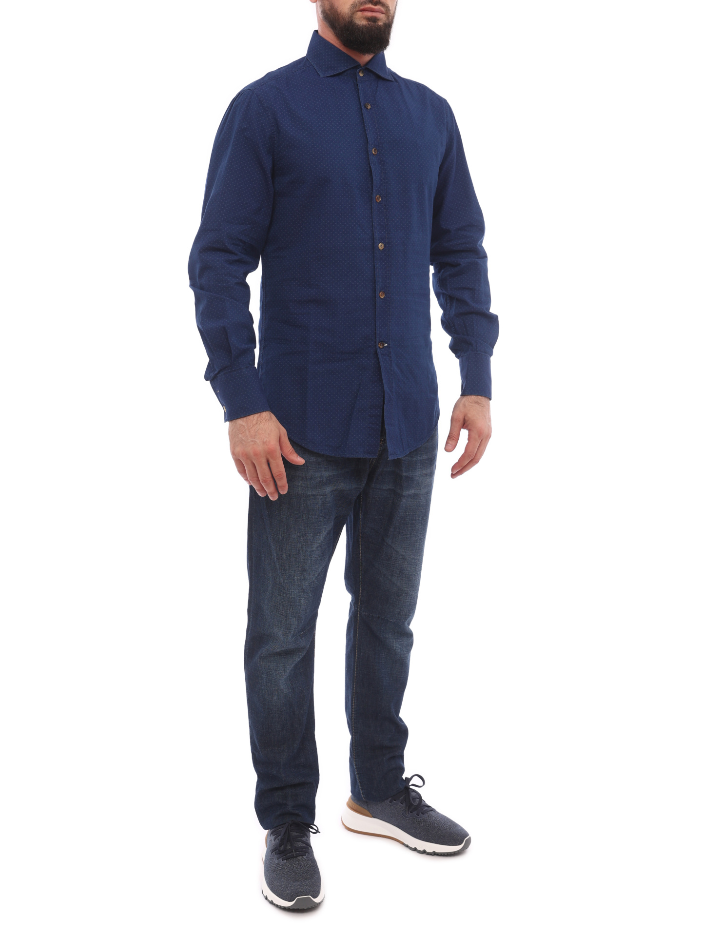 Рубашка Brunello Cucinelli MG6491718 хлопковая мужская — купить в интернет-магазине Verdistore