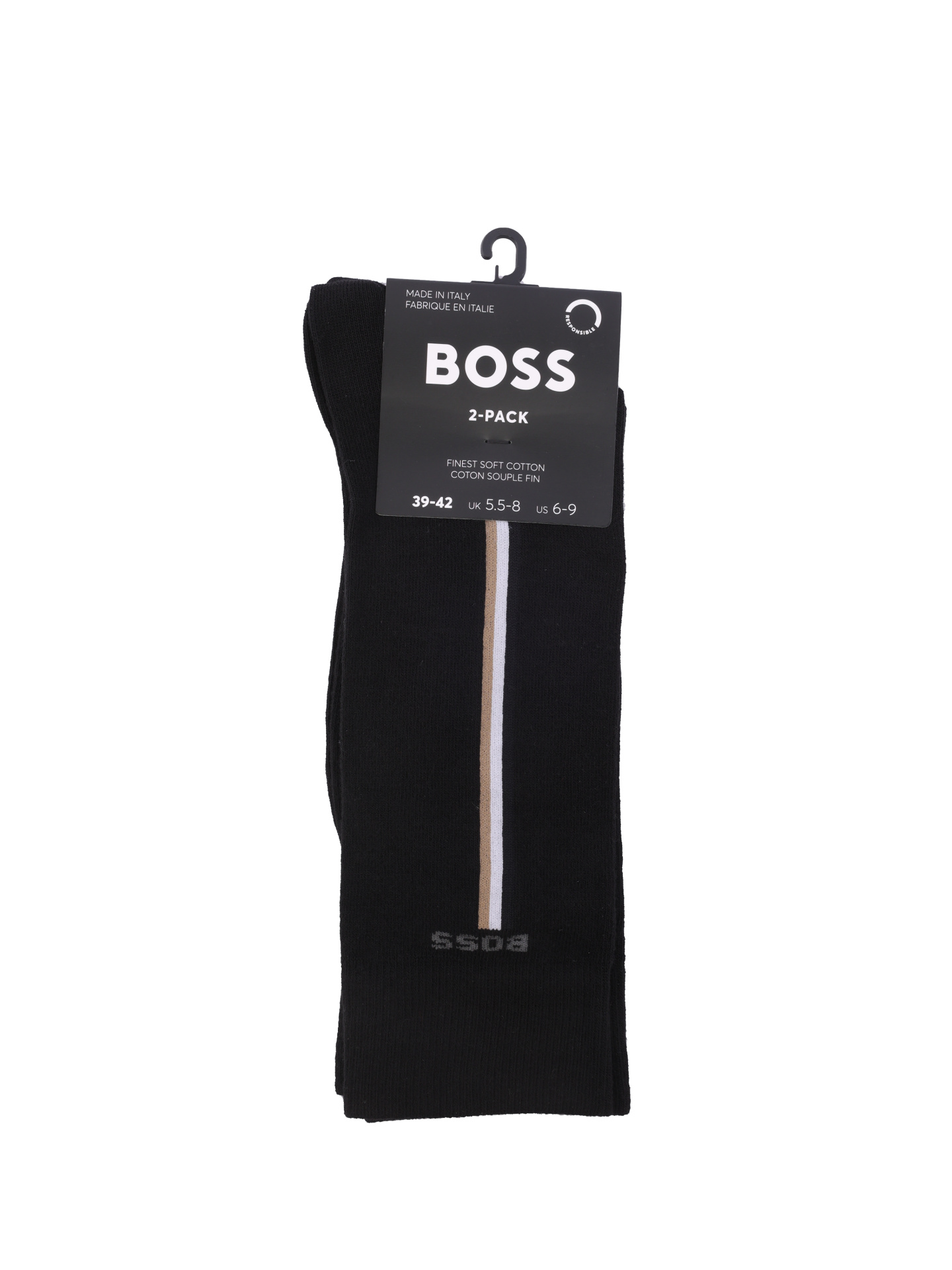 Носки Boss 50478336 001 черные мужские с полоской — купить в интернет-магазине Verdistore