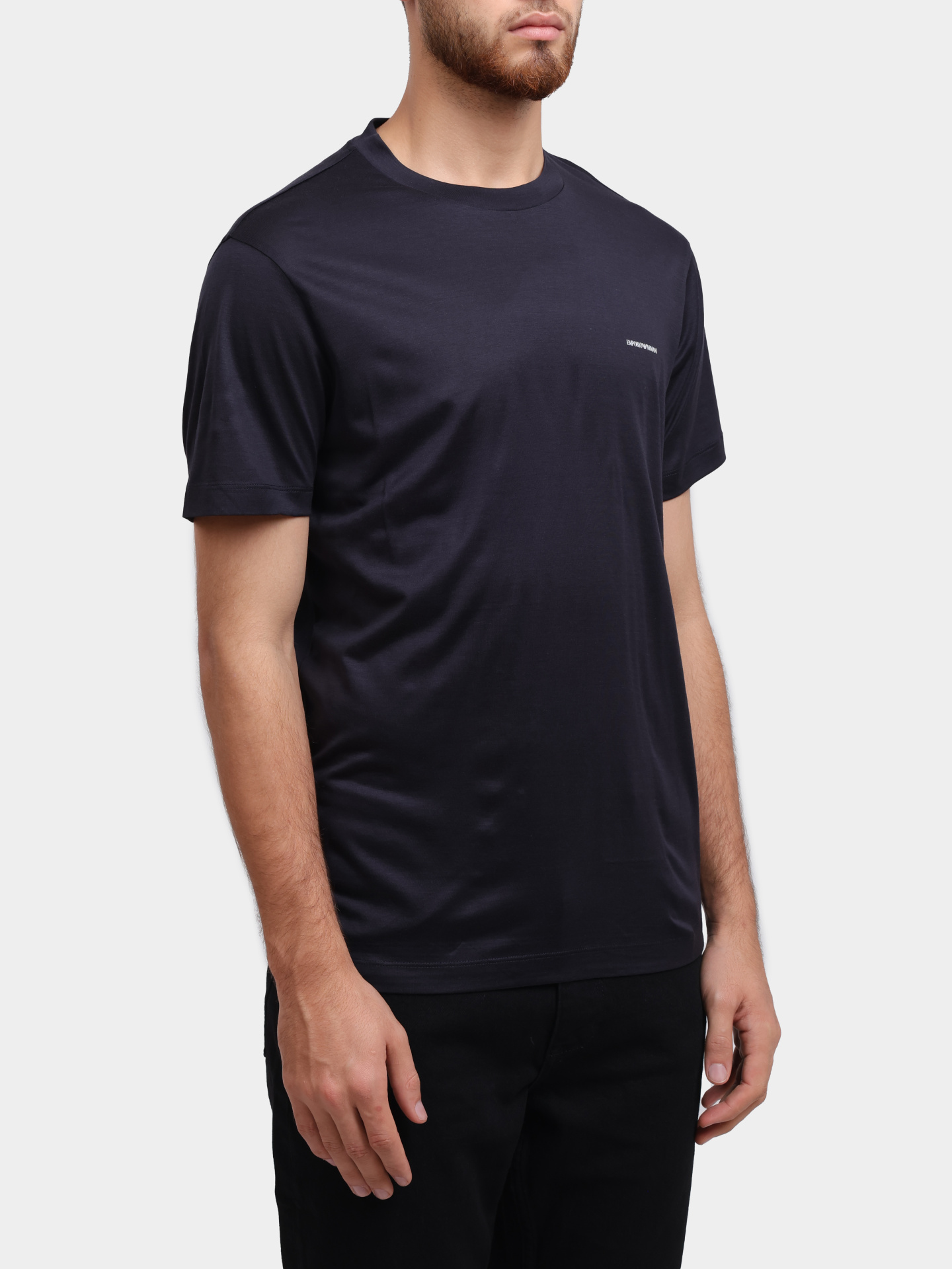 Футболка Emporio Armani 8N1TD8 1JUVZ 0920 темно-синяя мужская — купить в интернет-магазине Verdistore