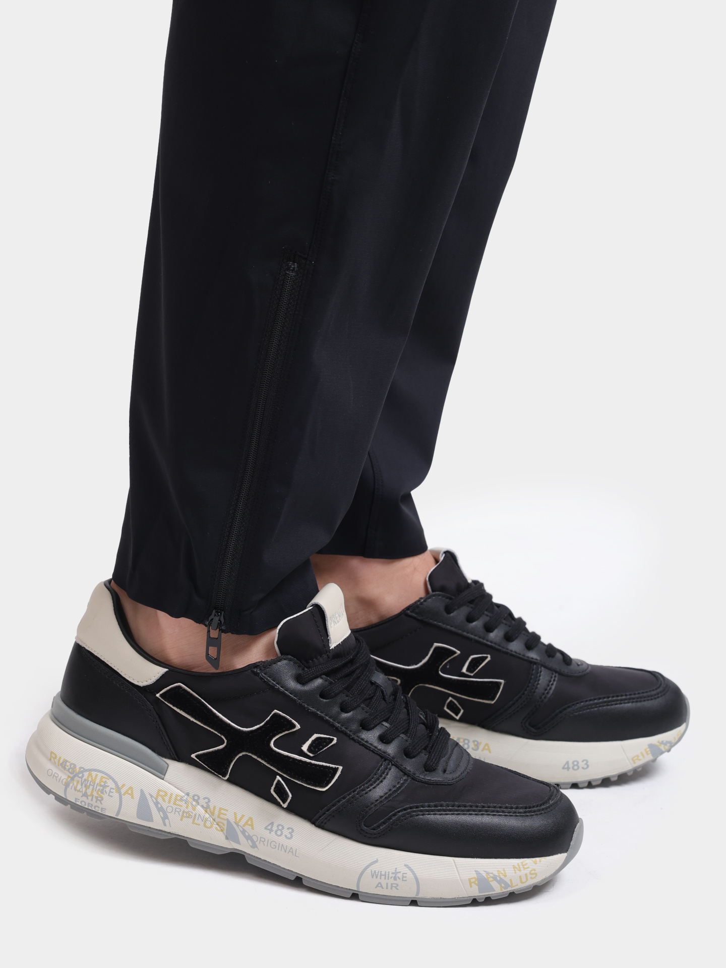 Брюк Diesel A212760NSEI9XX черные мужские с молниями снизу — купить в интернет-магазине Verdistore