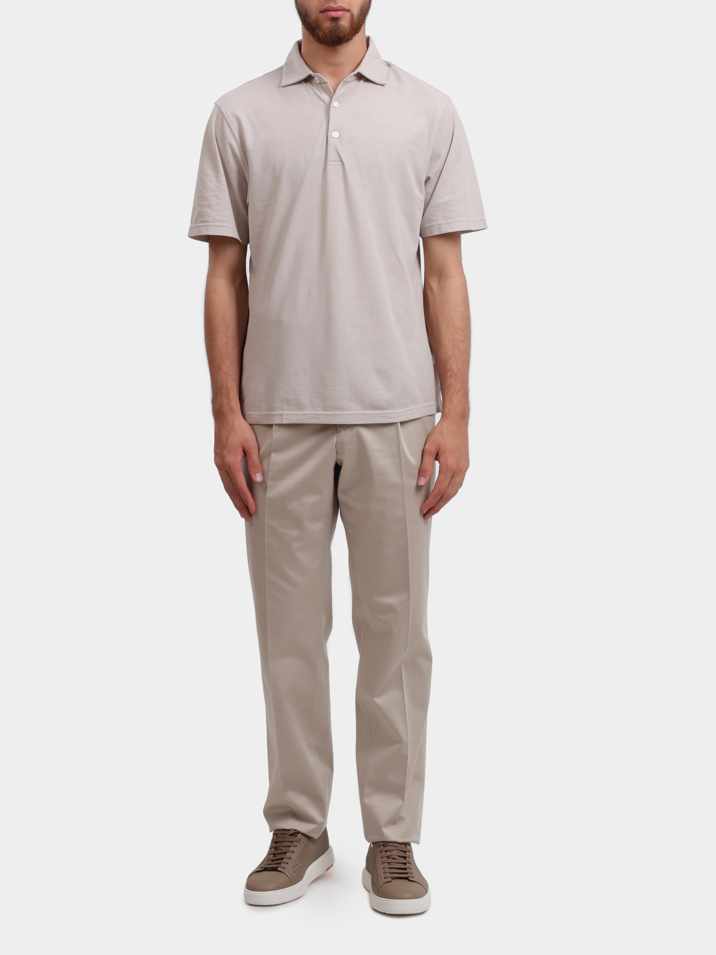 Поло Lardini LPMC80 64053 200 бежевое мужское из хлопка — купить в интернет-магазине Verdistore