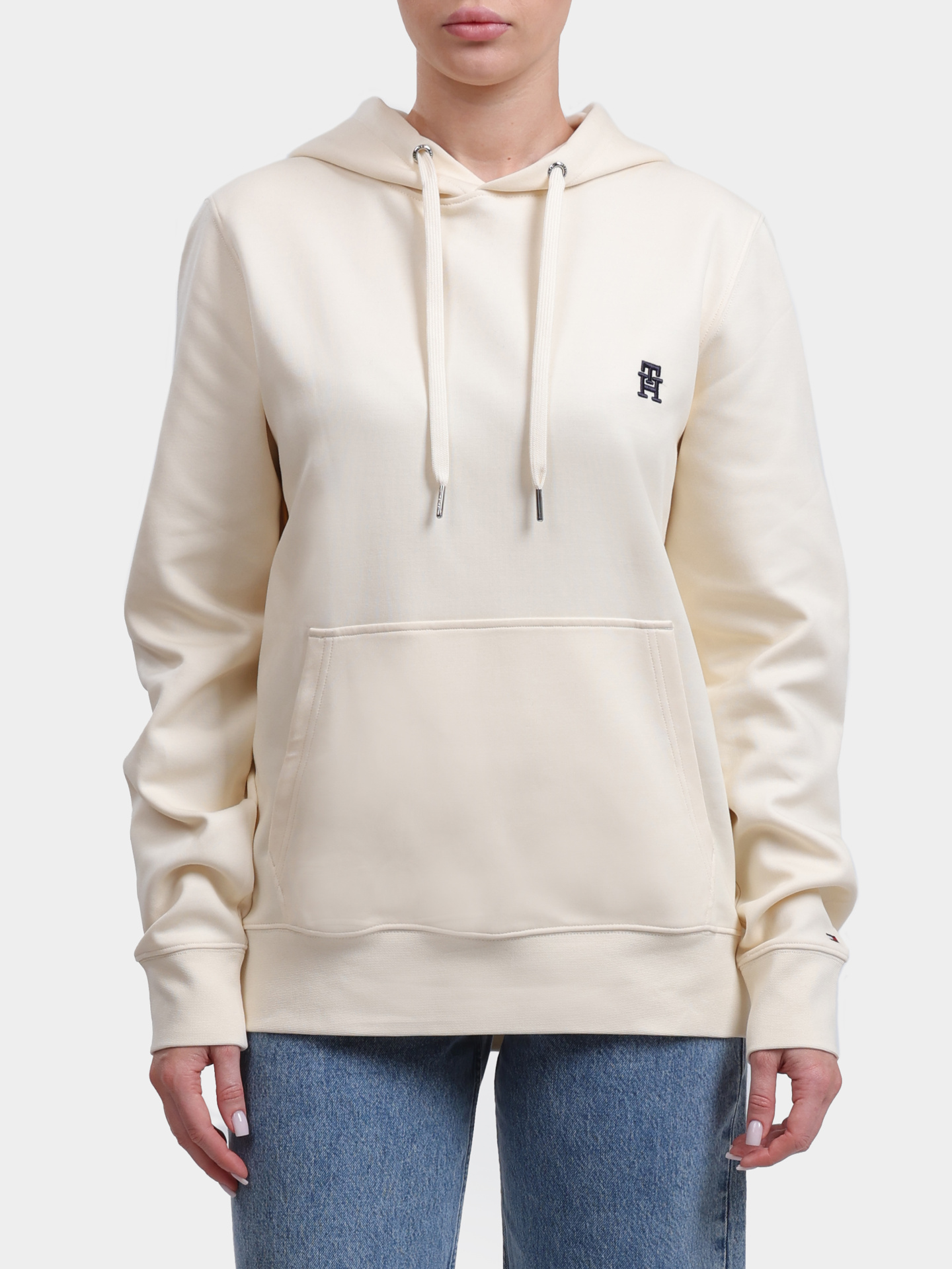 Худи Tommy Hilfiger MW0MW33646 AEF молочное женское — купить в интернет-магазине Verdistore