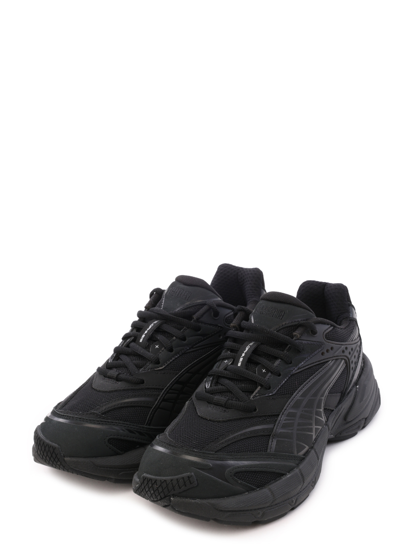 Кроссовки черные комбинированные на массивной подошве — купить в интернет-магазине Verdistore