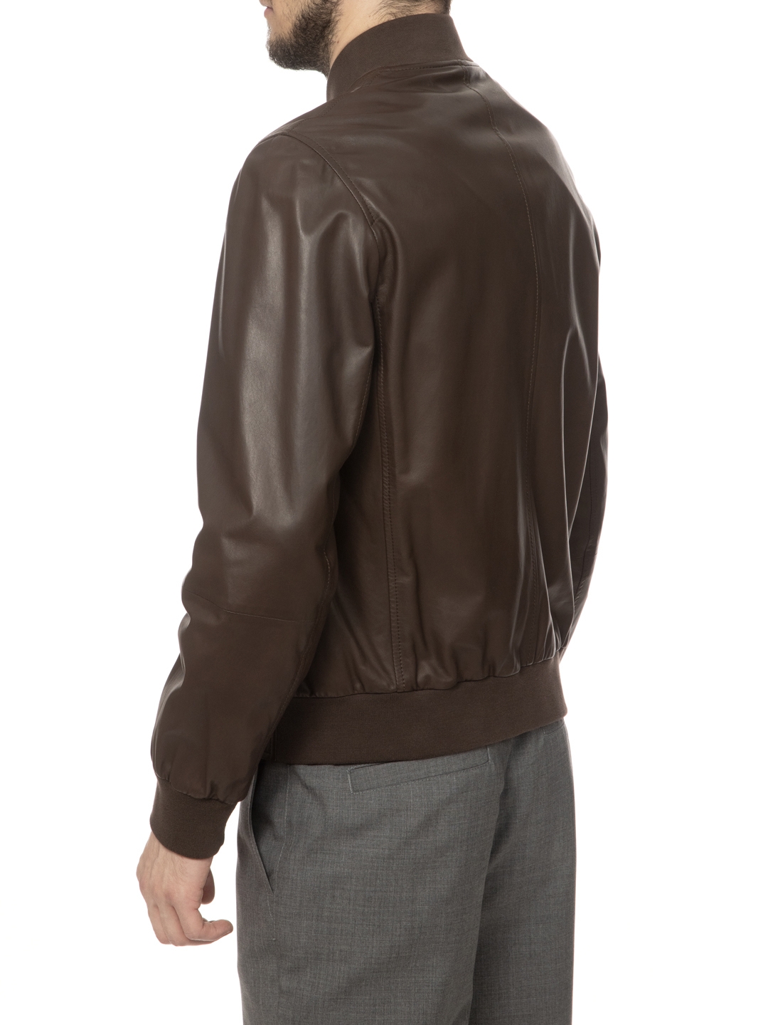 Куртка Brunello Cucinelli MPLYR1621 CA054 коричневая мужская из кожи — купить в интернет-магазине Verdistore