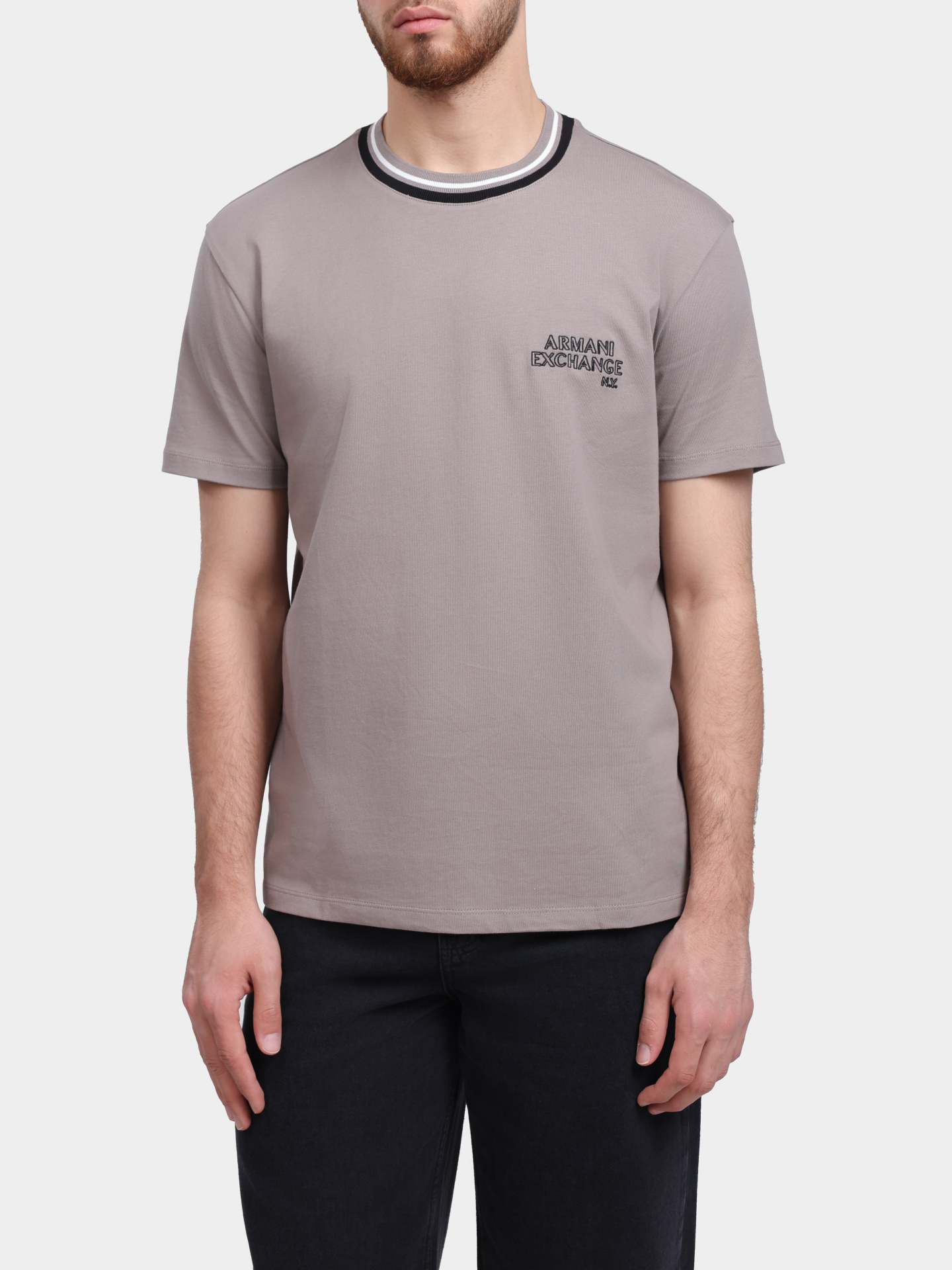 Футболка Armani Exchange XM001795 AF10361 U6107 бежевая мужская — купить в интернет-магазине Verdistore