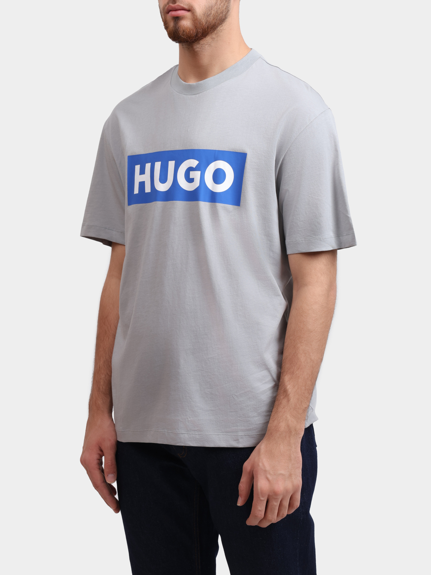 Футболка Hugo 50522376 091 серая мужская — купить в интернет-магазине Verdistore