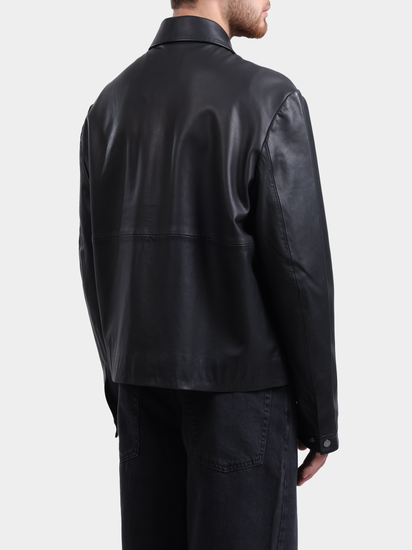 Куртка Calvin Klein K10K113014 BEH кожаная мужская — купить в интернет-магазине Verdistore