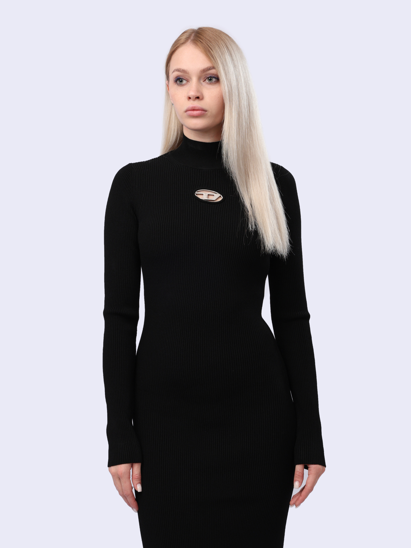 Платье Diesel A141860DLAX9XX черное женское с логотипом — купить в интернет-магазине Verdistore