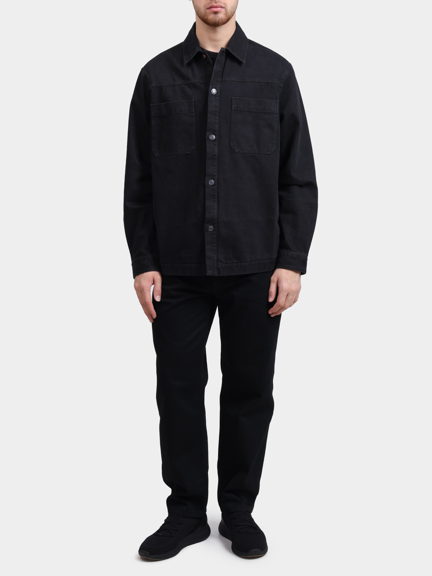 Рубашка Eniri 10261111 01 50549765 021 черная мужская прямого кроя — купить в интернет-магазине Verdistore