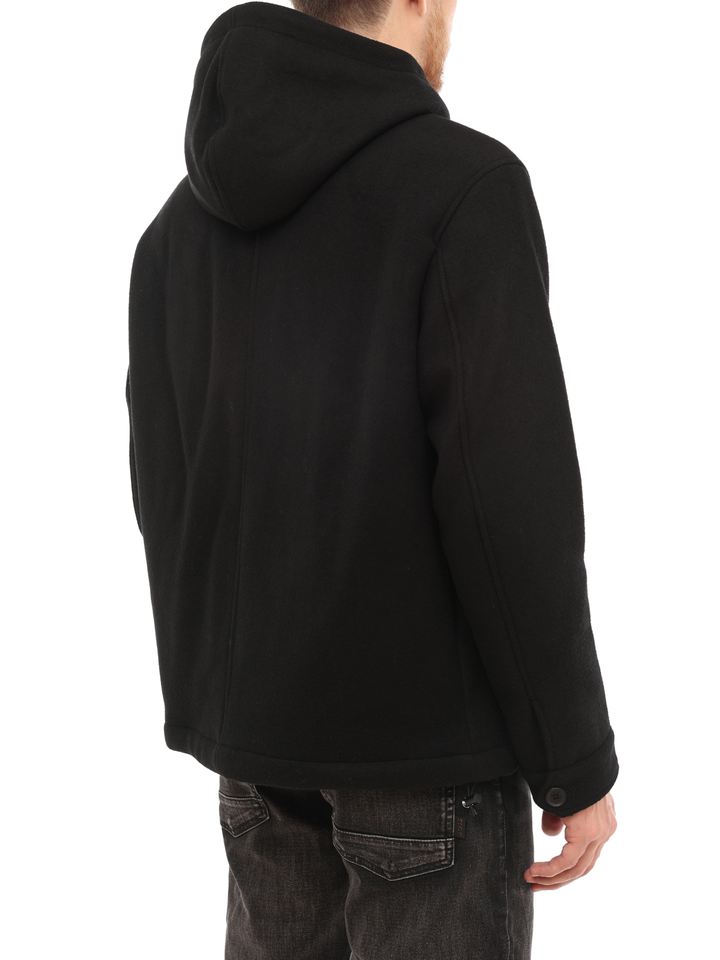 Куртка Armani Exchange 6LZB30 ZNIKZ 1200 черная мужская из шерсти — купить в интернет-магазине Verdistore