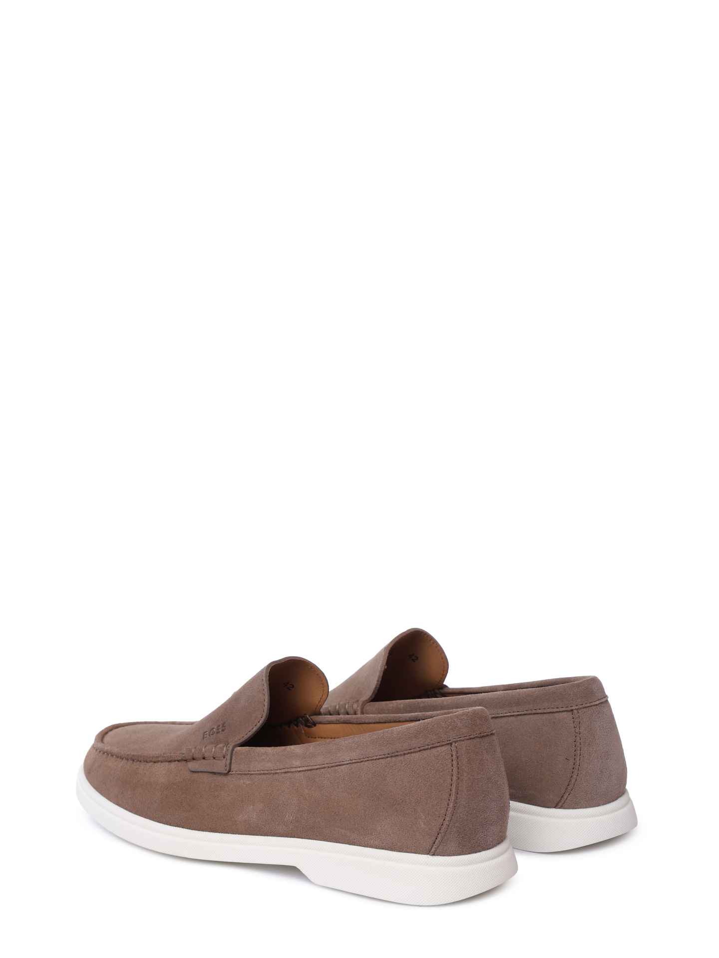 Лоферы Boss 50543083 260 светло-коричневые мужские из замши — купить в интернет-магазине Verdistore