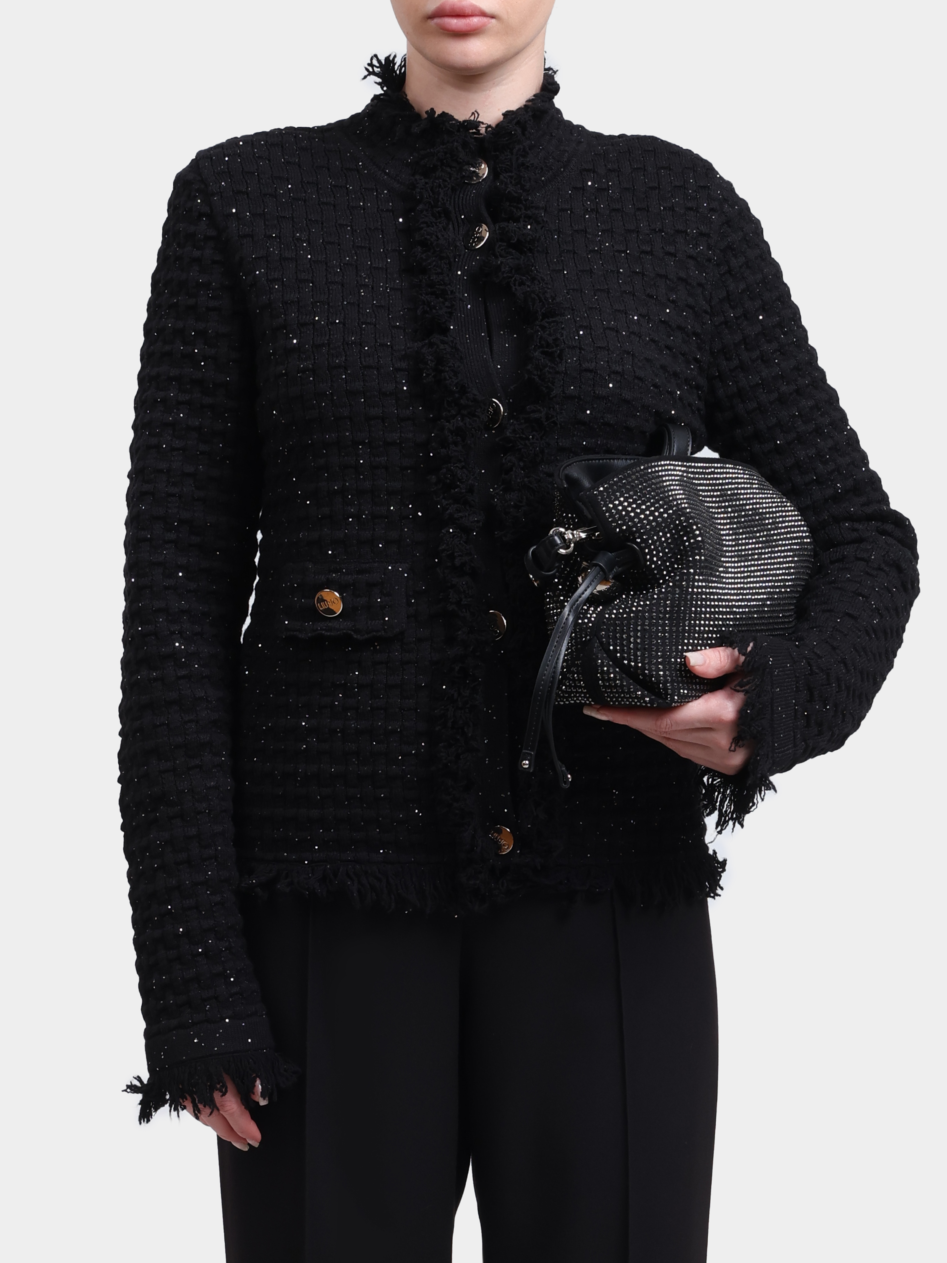 Жакет Liu-Jo BLACK LABEL CF6154 MS052 22222 черный женский укороченный  — купить в интернет-магазине Verdistore