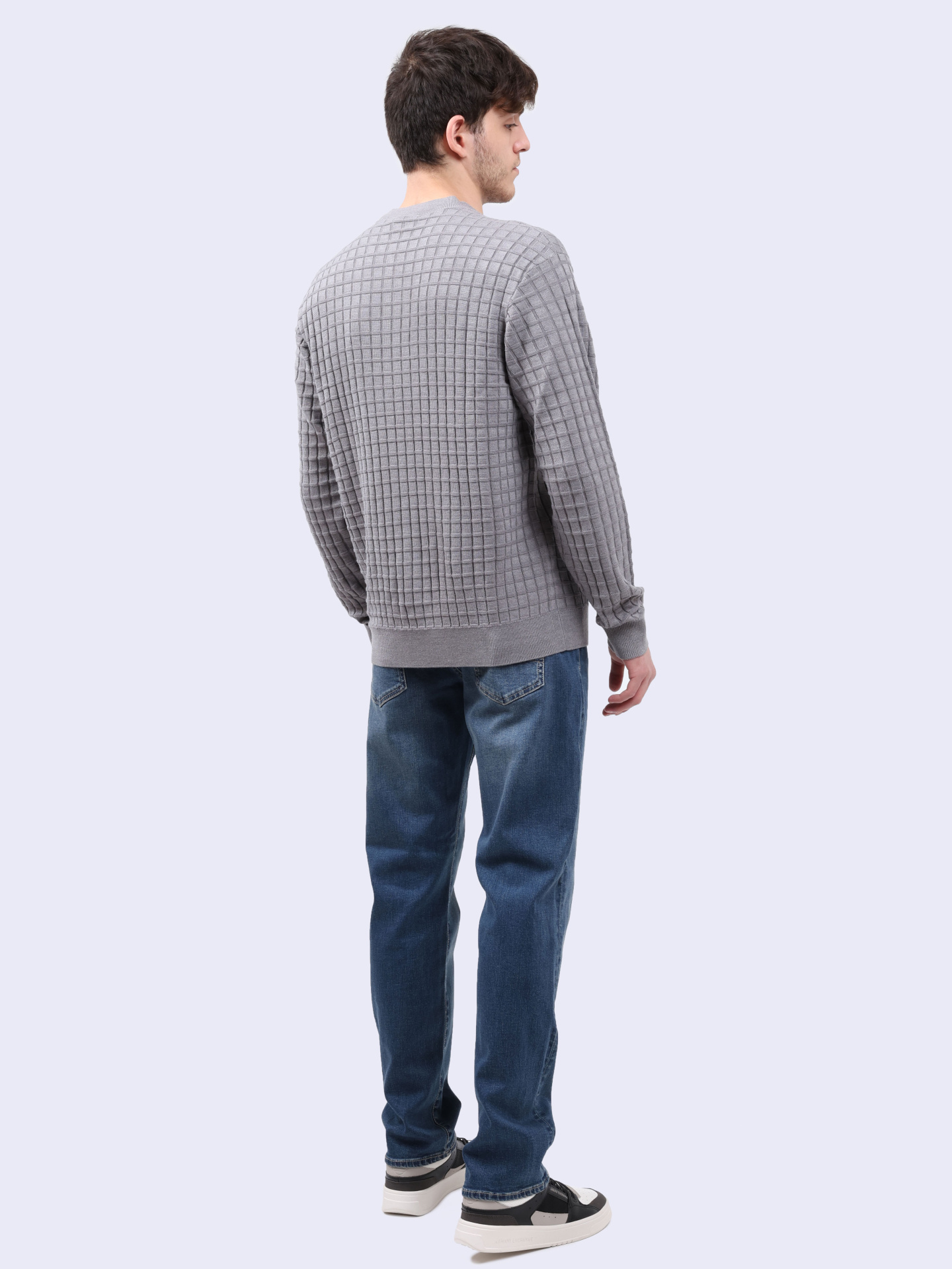 Свитер Armani Exchange 6DZM6F ZM5BZ 19AA серый мужской — купить в интернет-магазине Verdistore