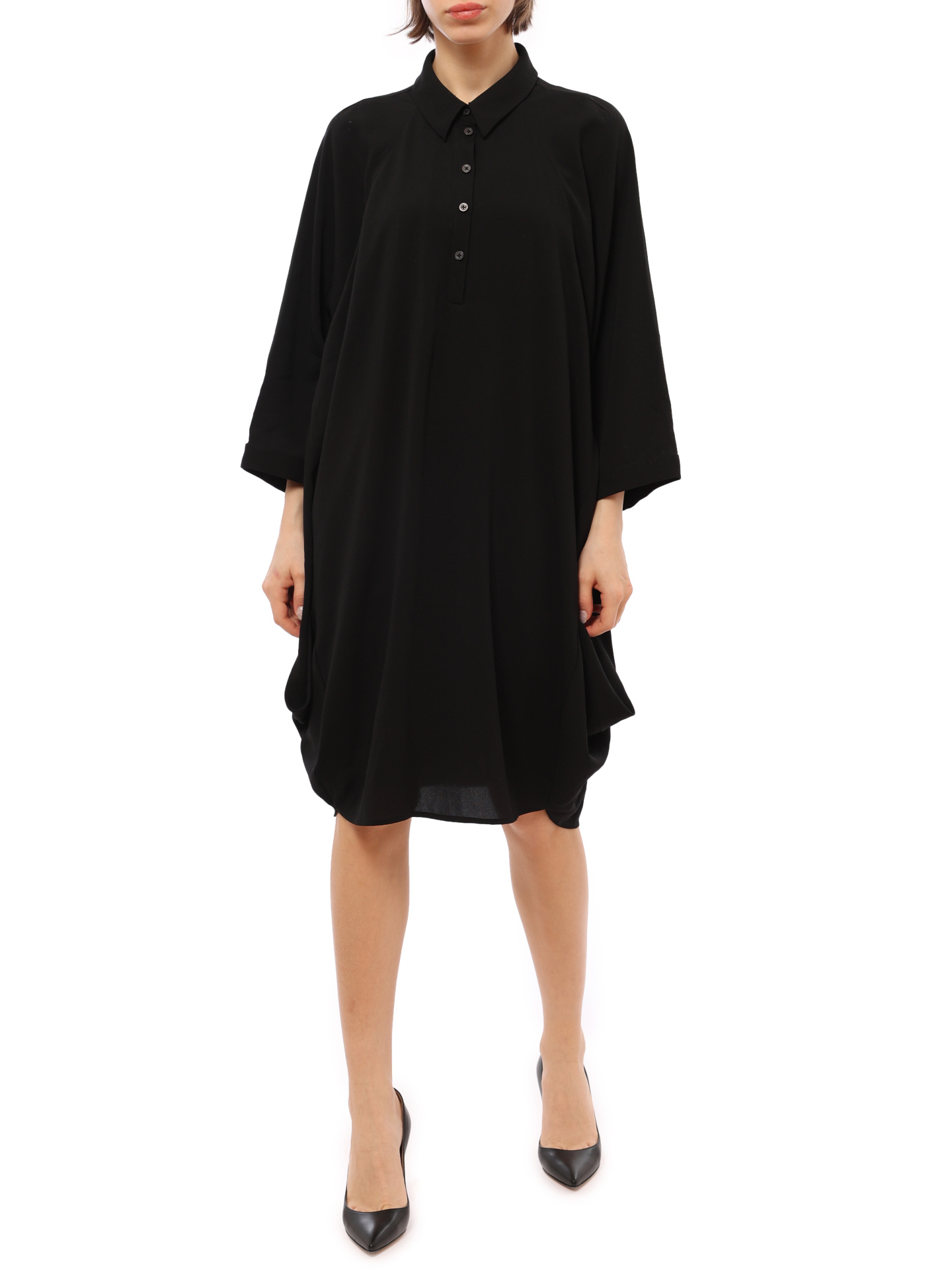 Платье Armani Exchange 3GYA10 1200 черное женское на пуговицах — купить в интернет-магазине Verdistore