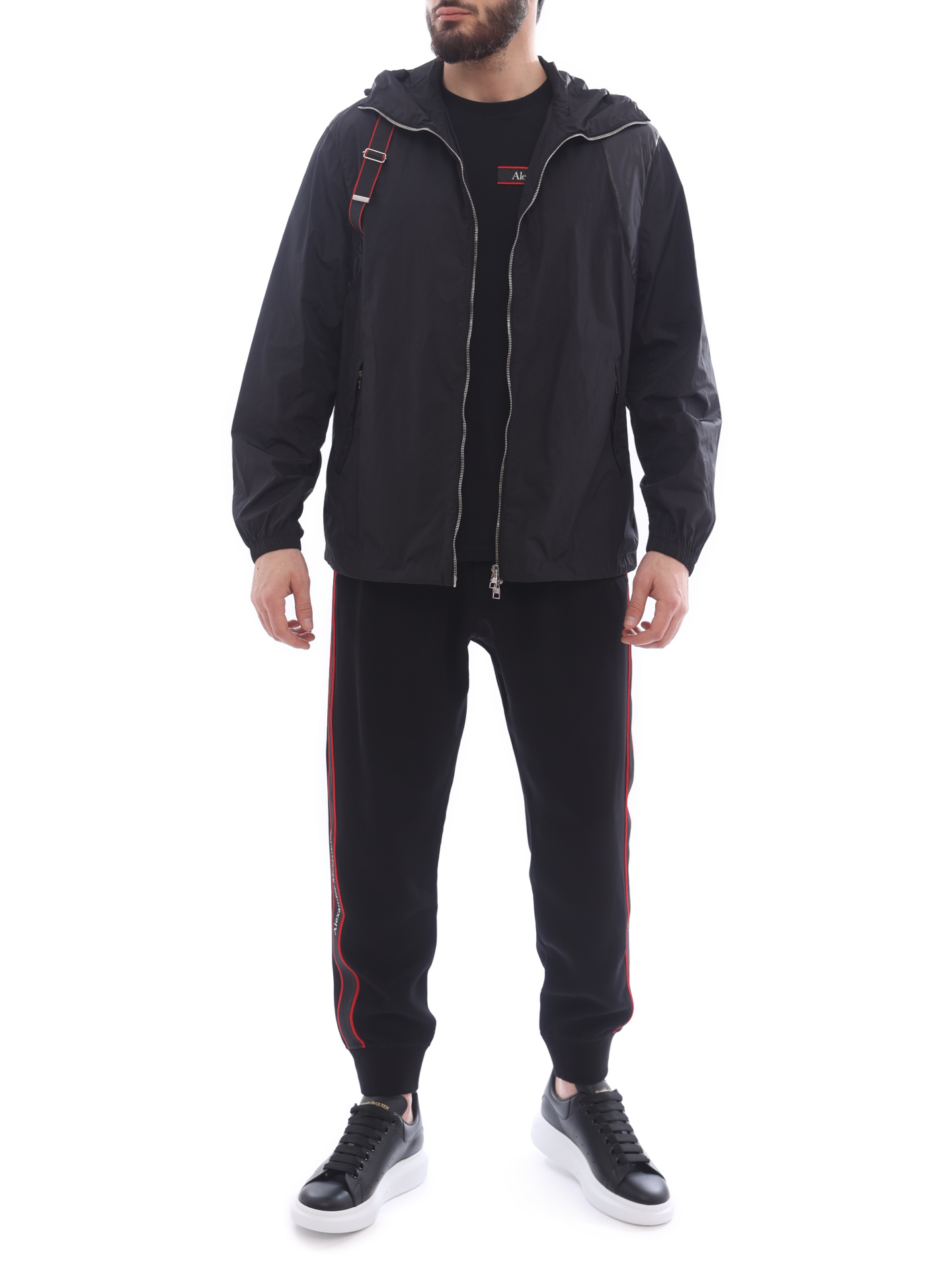Куртка Alexander McQueen 662324 QRR21 1000 черная мужская — купить в интернет-магазине Verdistore