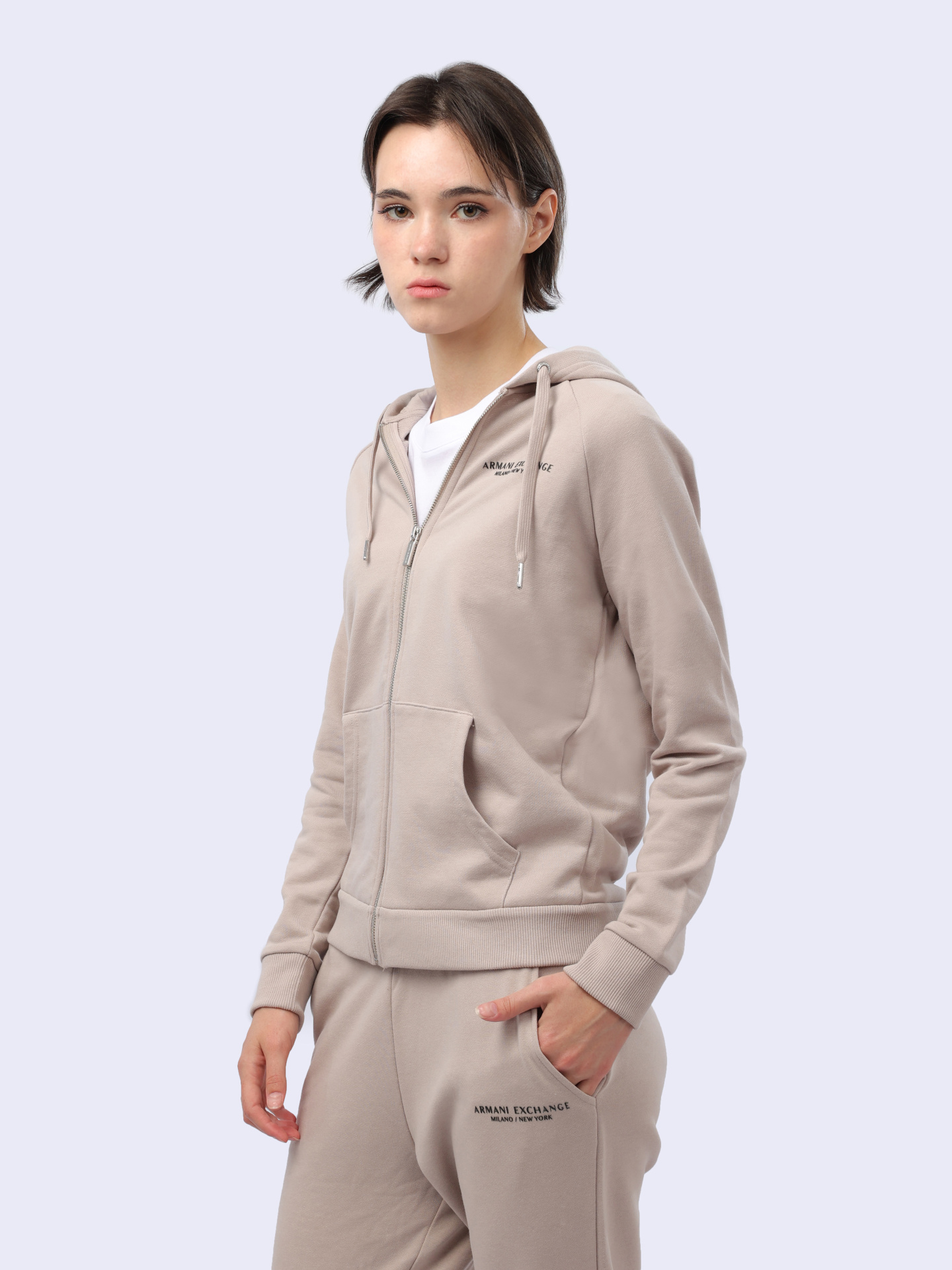 Мастерка Armani Exchange 8NYM28 YJE5Z 1786 бежевая женская — купить в интернет-магазине Verdistore