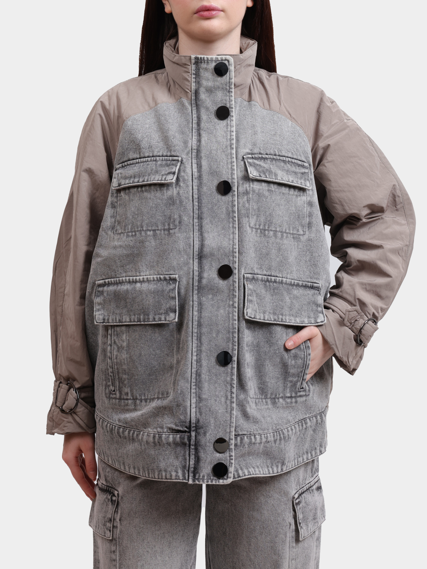 Куртка Armani Exchange XW001393 AF16176 M6099 комбинированная женская — купить в интернет-магазине Verdistore