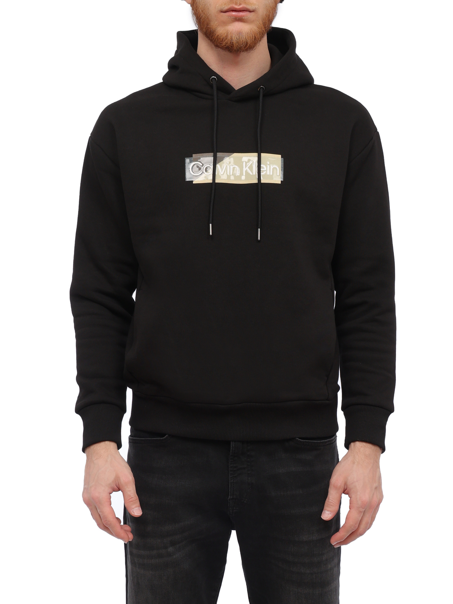 Худи Calvin Klein K10K111820 черное мужское с логотипом — купить в интернет-магазине Verdistore