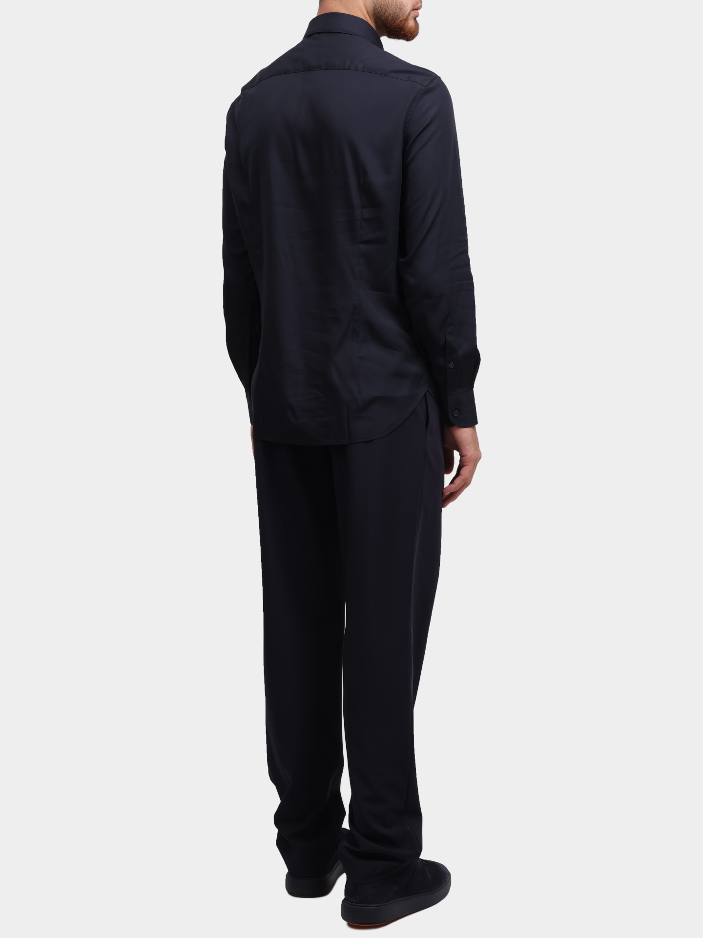 Рубашка Emporio Armani EM001537 AF14214 UB118 темно-синяя мужская — купить в интернет-магазине Verdistore