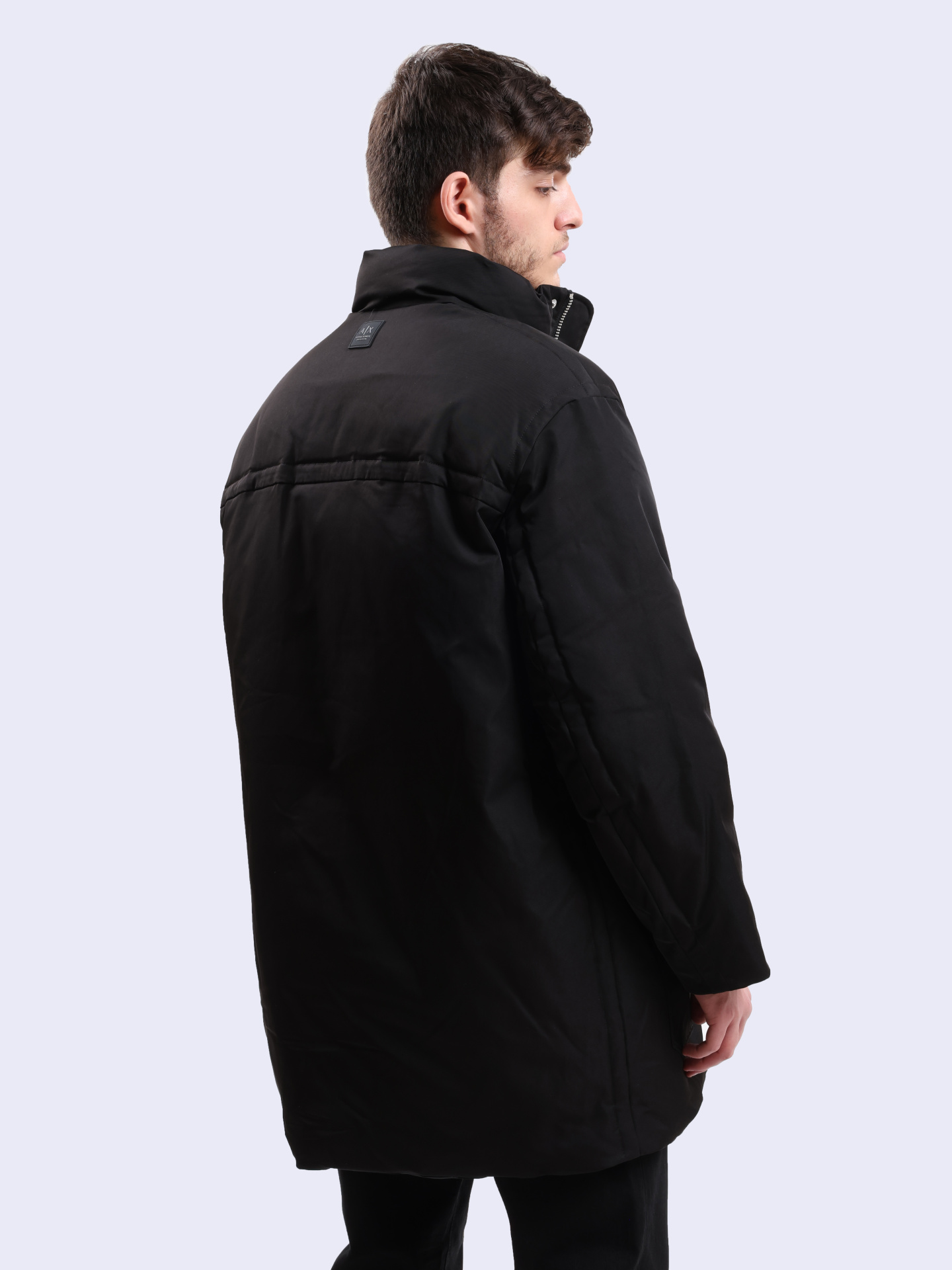 Пуховик Armani Exchange XM000034 AF10324 UC001 мужской черный удлиненный — купить в интернет-магазине Verdistore