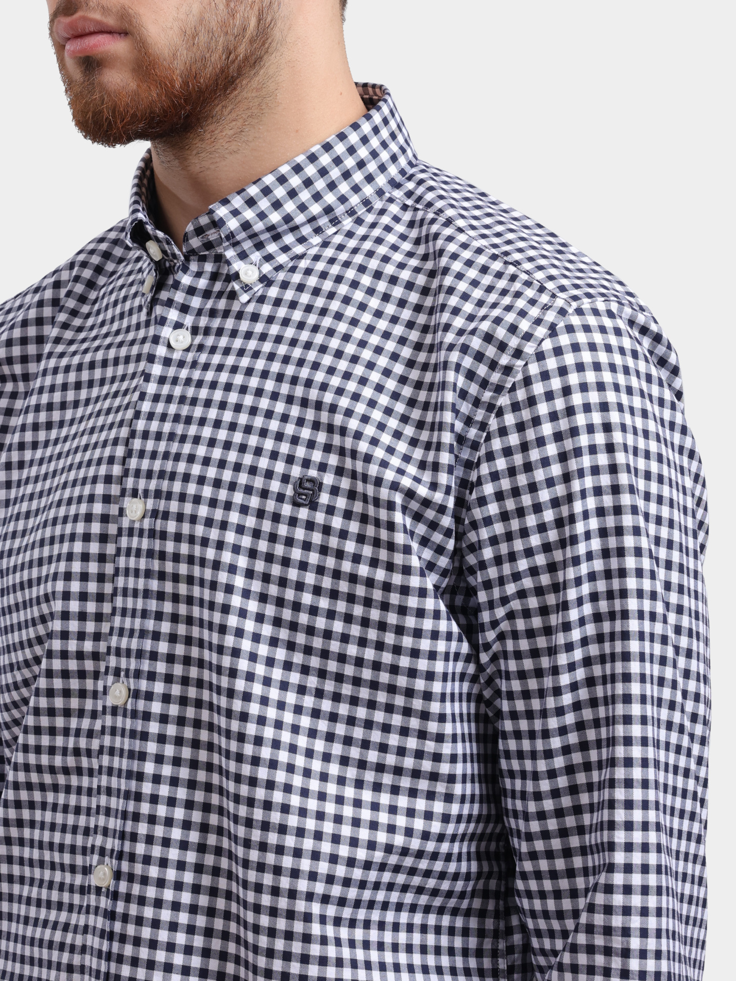 Рубашка BOSS Black 10279369 01 50561600 404 мужская с принтом в мелкую клетку  — купить в интернет-магазине Verdistore